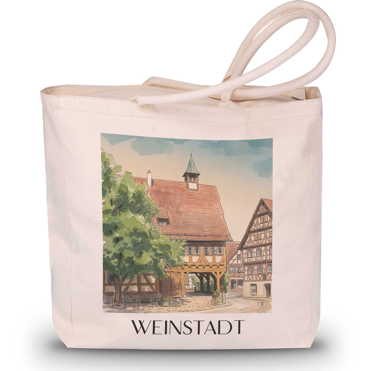 weinstadt-remstal-deutschland-einkaufstasche-aquarell