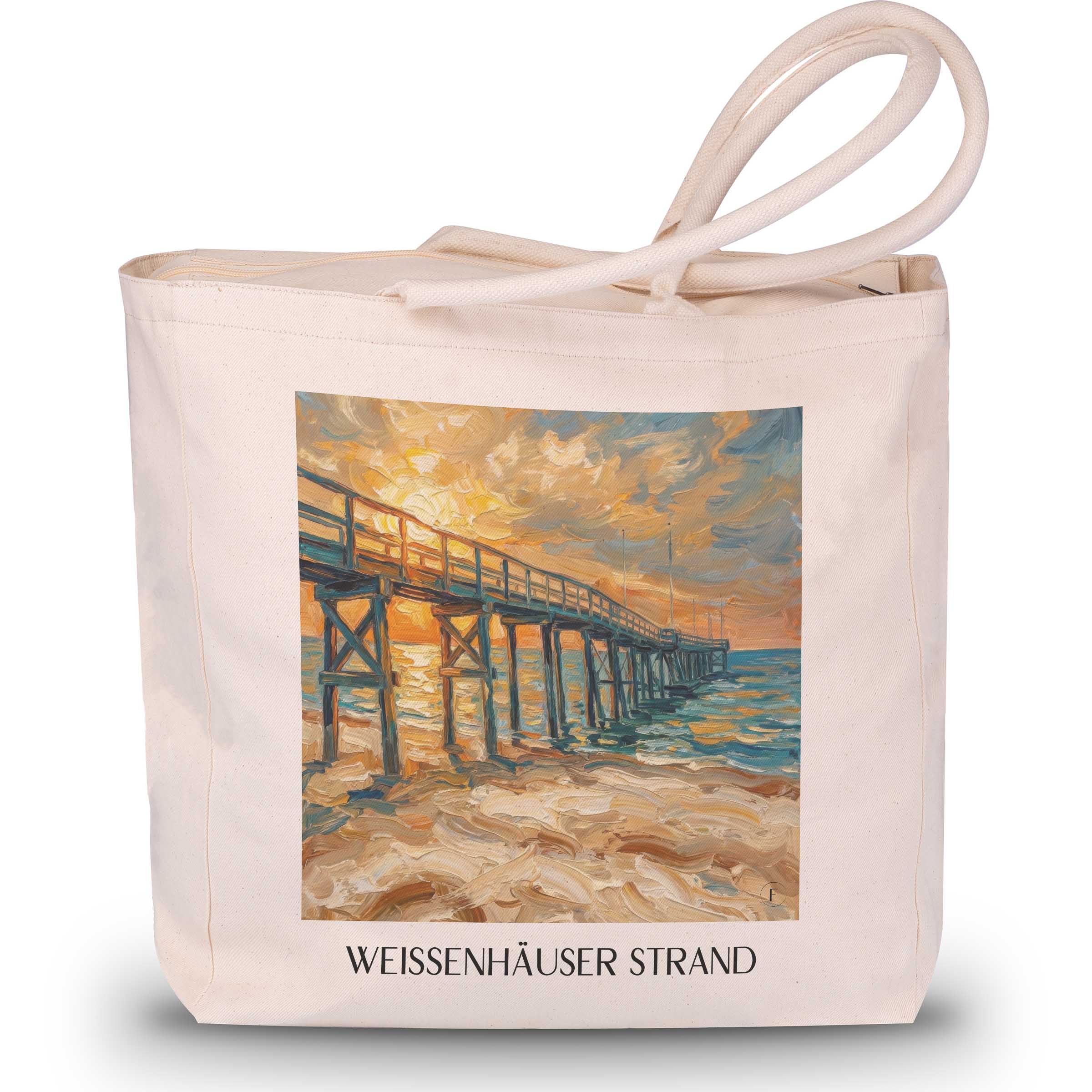 weissenhäuser-strand-ostholstein-deutschland-einkaufstasche-oil-painting-oelgemaelde