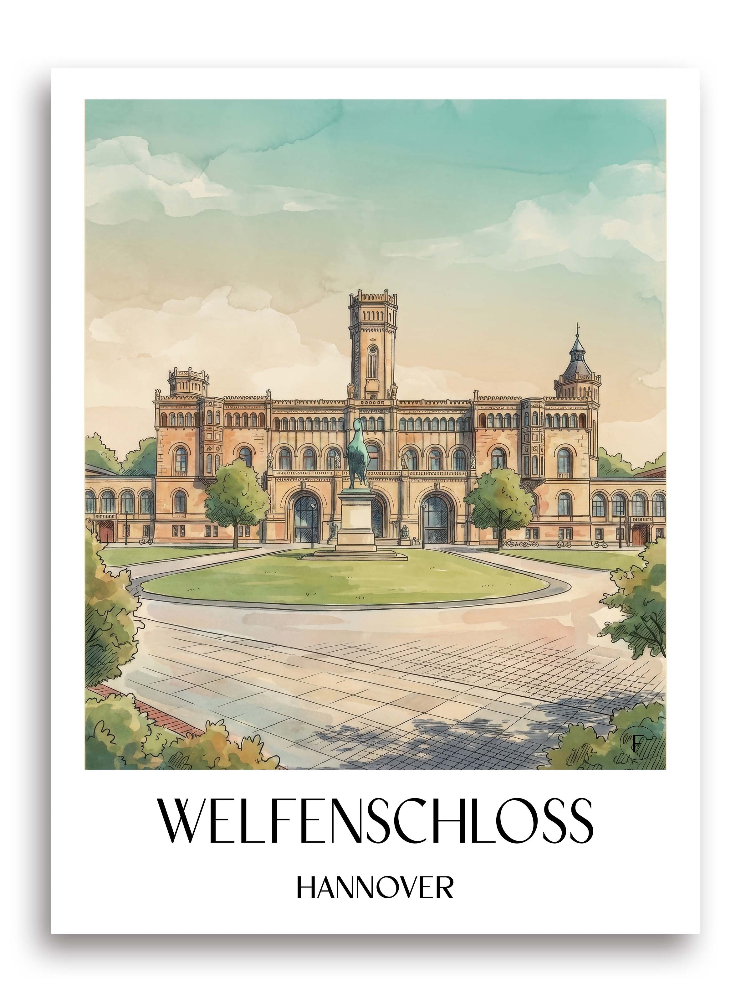 welfenschloss-hannover-deutschland-poster-aquarell