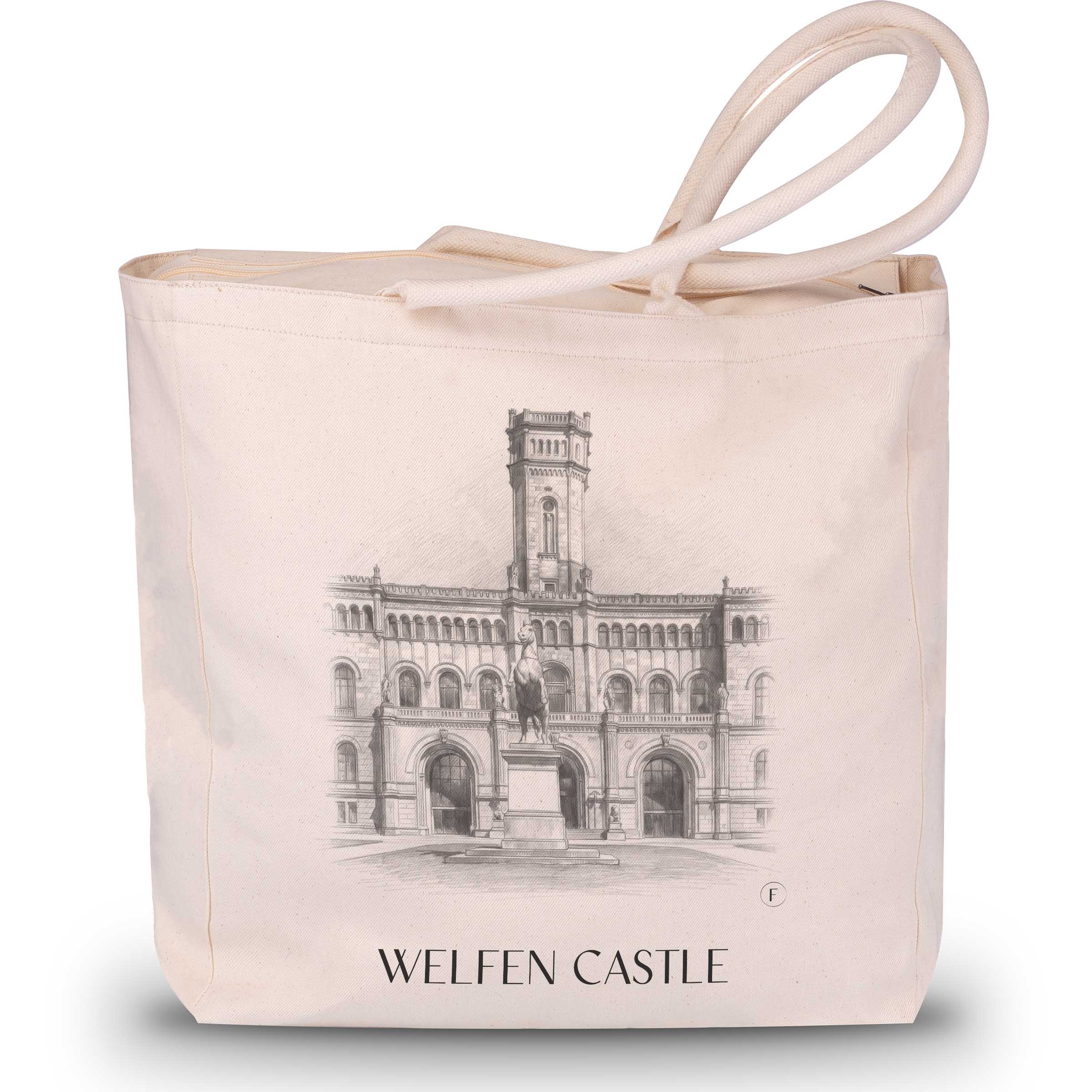 Welfenschloss Shopping Tasche - Hannover - Deutschland Tote Bag - Einkaufstasche im Zeichnung Stil