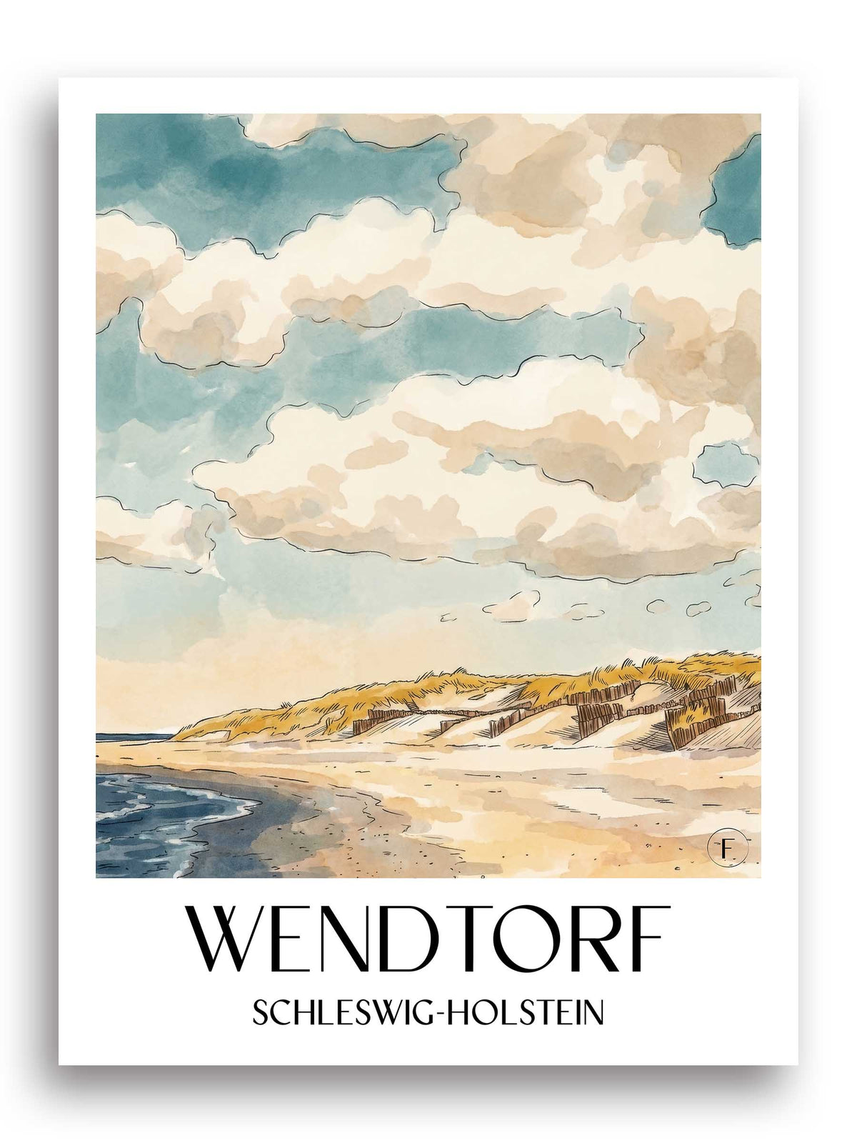 wendtorf-schleswig-holstein-deutschland-poster-aquarell