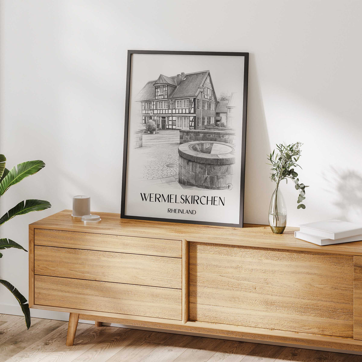 wermelskirchen-rheinland-deutschland-poster-bleistift-zeichnung-drawing