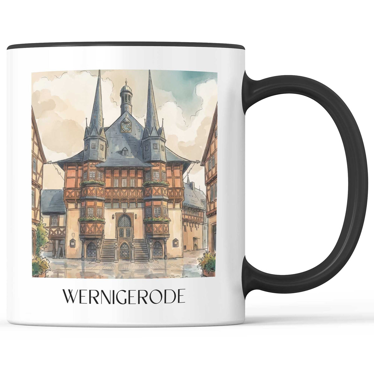 wernigerode-harz-deutschland-kaffeebecher-aquarell