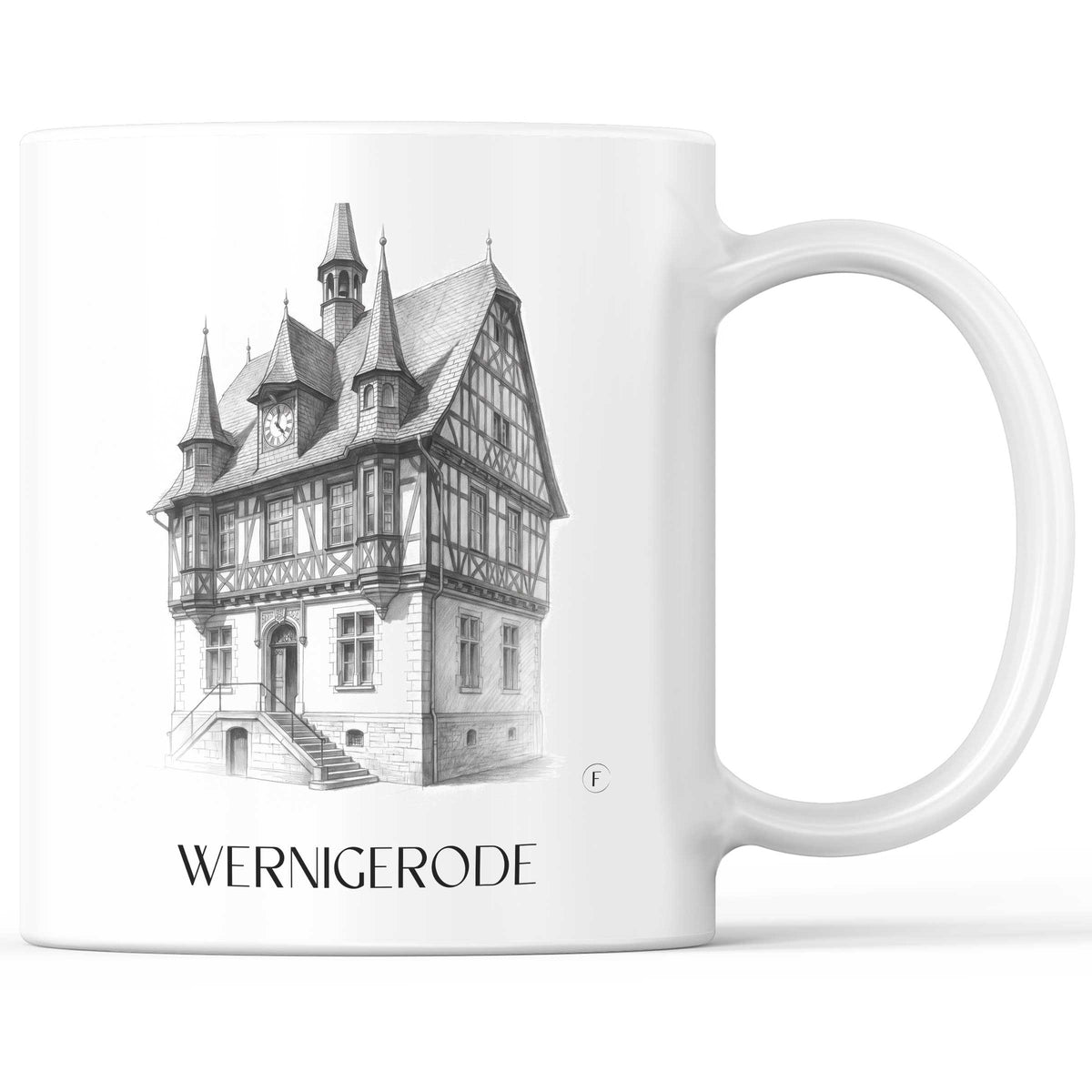 Wernigerode Kaffeebecher - Harz - Deutschland Becher - Kaffeetasse im Zeichnung Stil