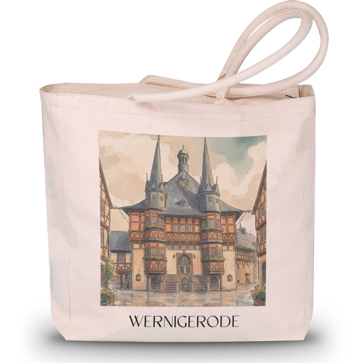 wernigerode-harz-deutschland-einkaufstasche-aquarell