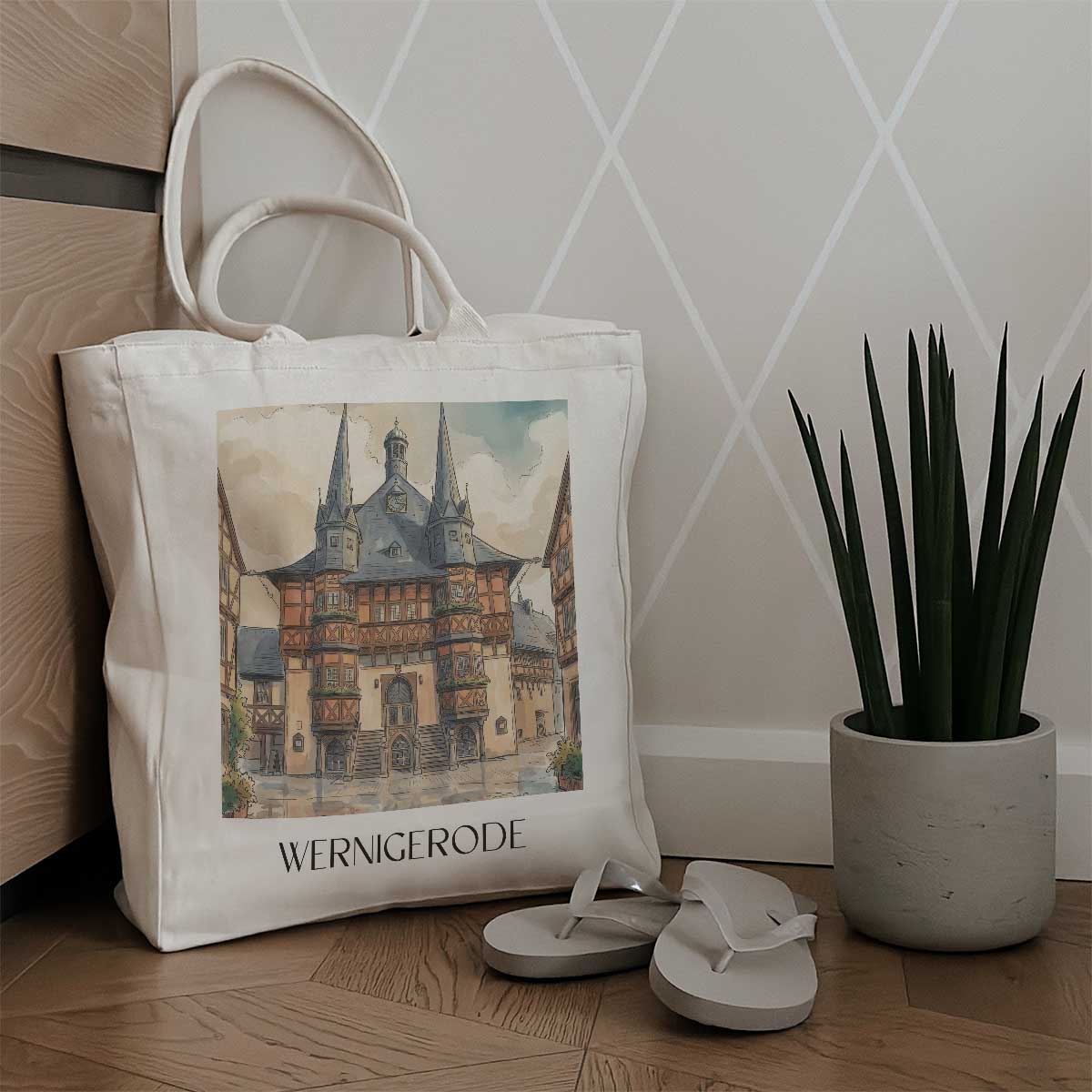 wernigerode-harz-deutschland-einkaufstasche-aquarell