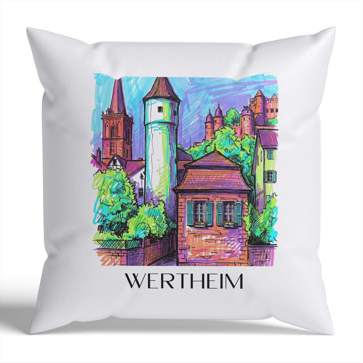 wertheim-main-tauber-tal-deutschland-kissenbezug-graffiti