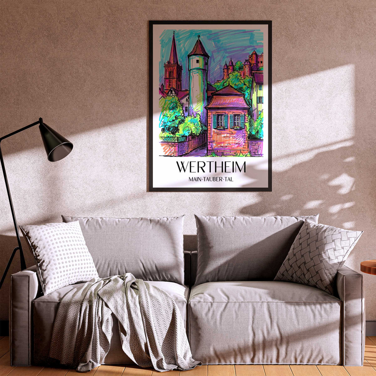 wertheim-main-tauber-tal-deutschland-poster-graffiti