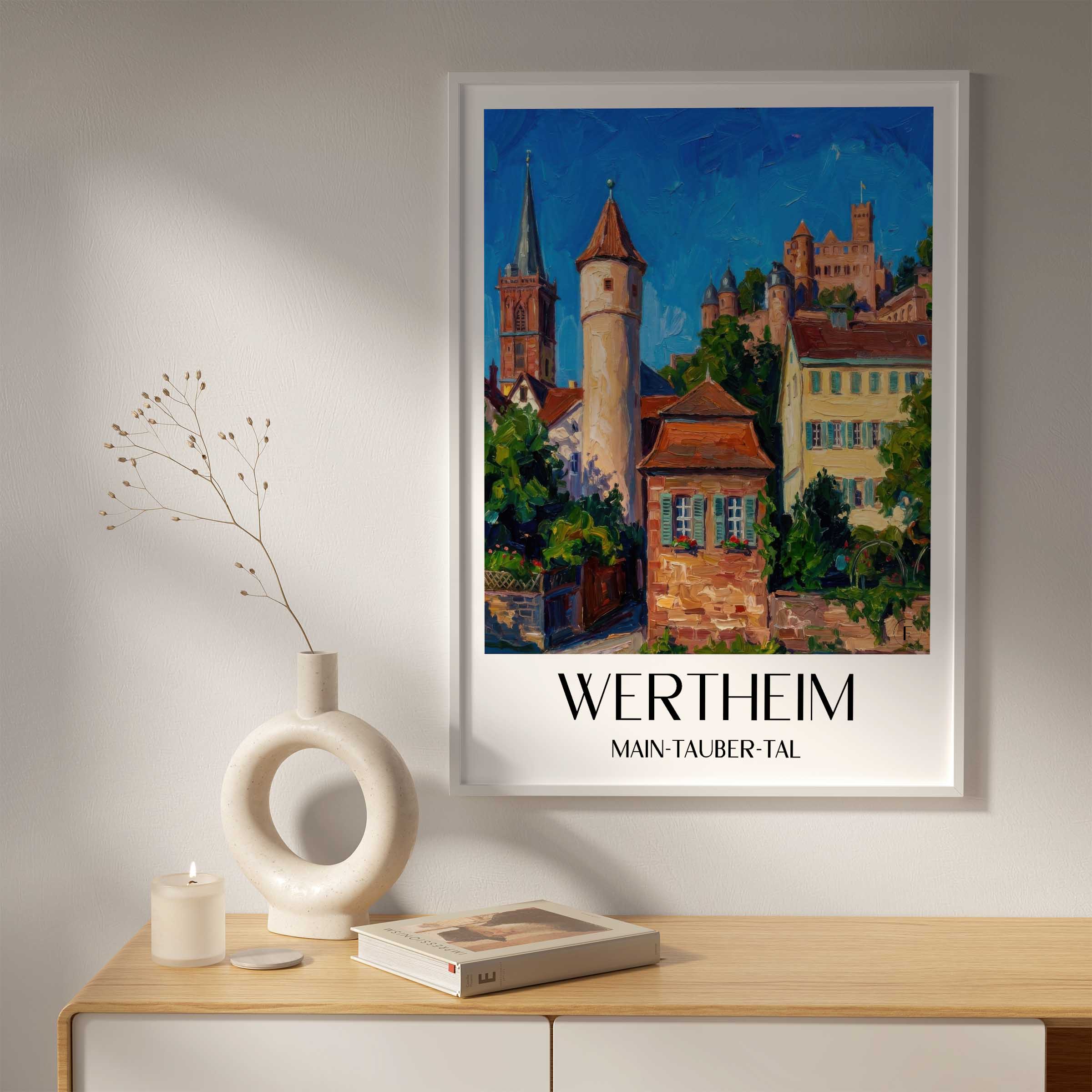wertheim-main-tauber-tal-deutschland-poster-oil-painting-oelgemaelde