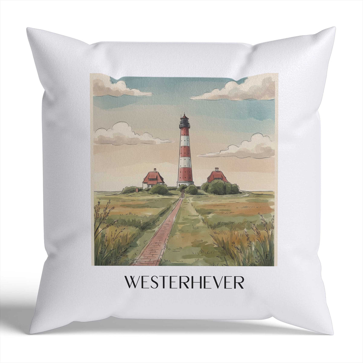 westerhever-schleswig-deutschland-kissenbezug-aquarell