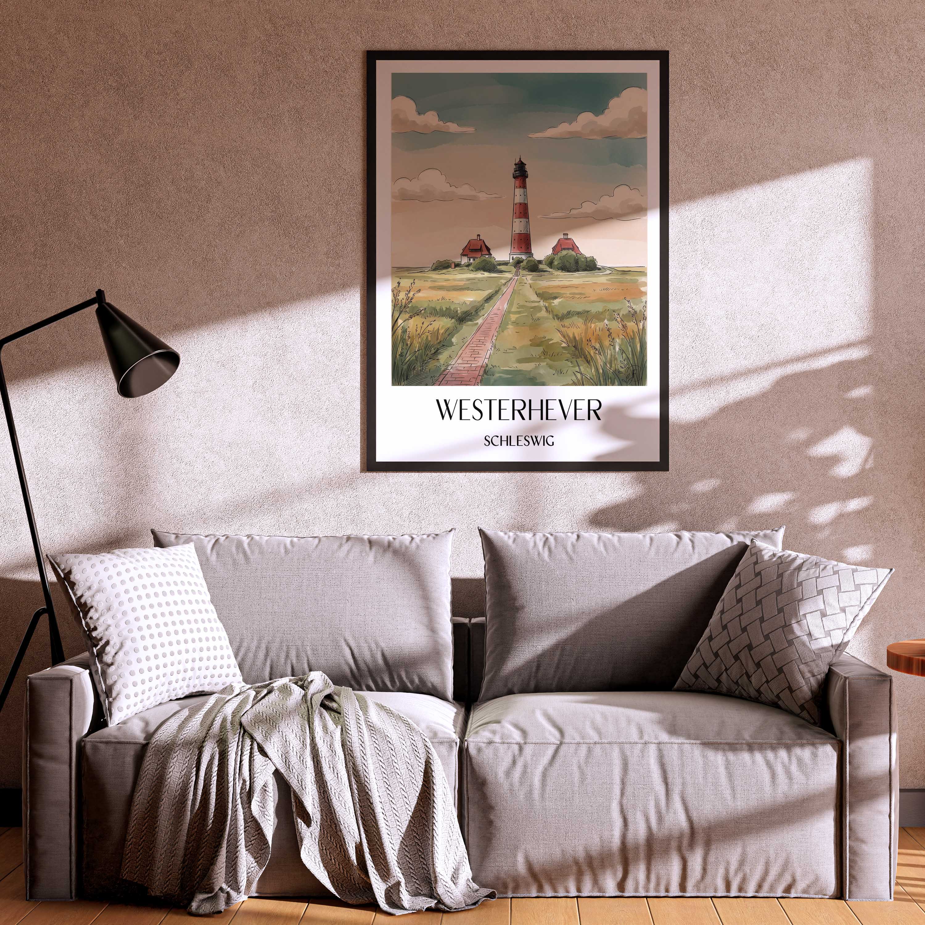 westerhever-schleswig-deutschland-poster-aquarell