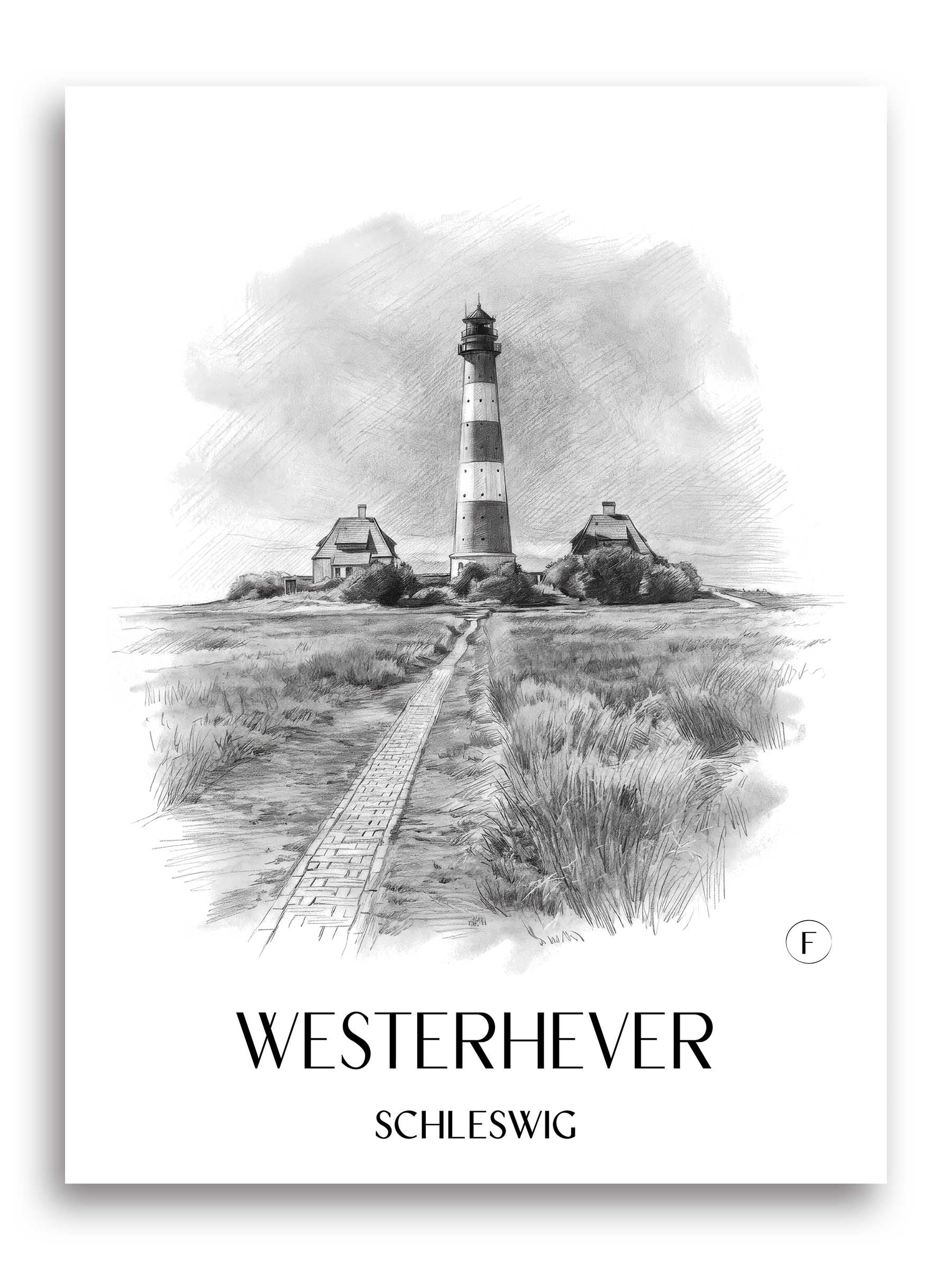 westerhever-schleswig-deutschland-poster-bleistift-zeichnung-drawing