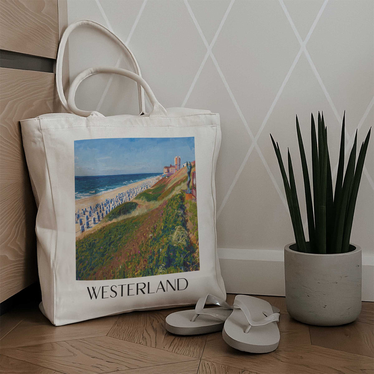 westerland-sylt-deutschland-einkaufstasche-oil-painting-oelgemaelde