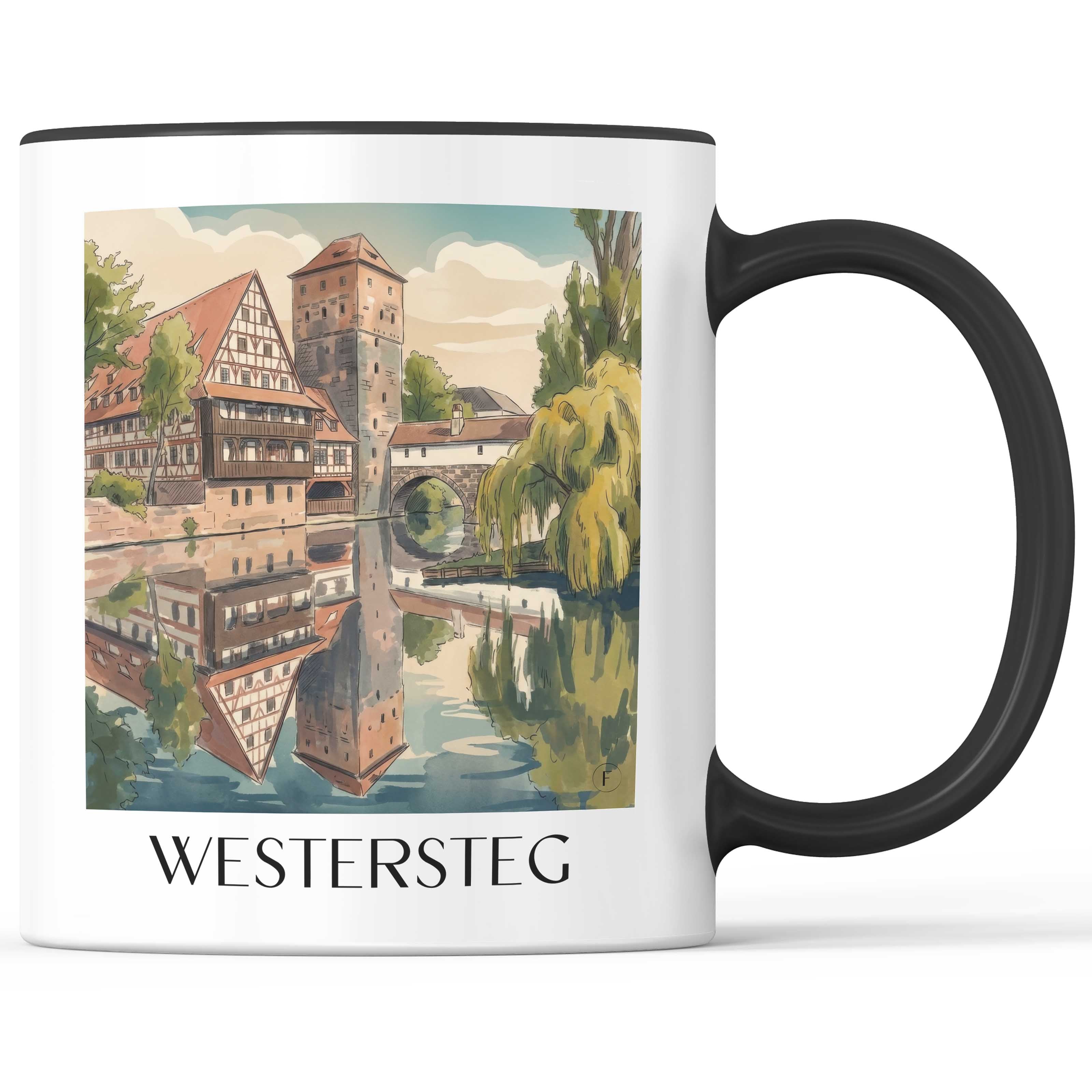 westersteg-nürnberg-deutschland-kaffeebecher-aquarell