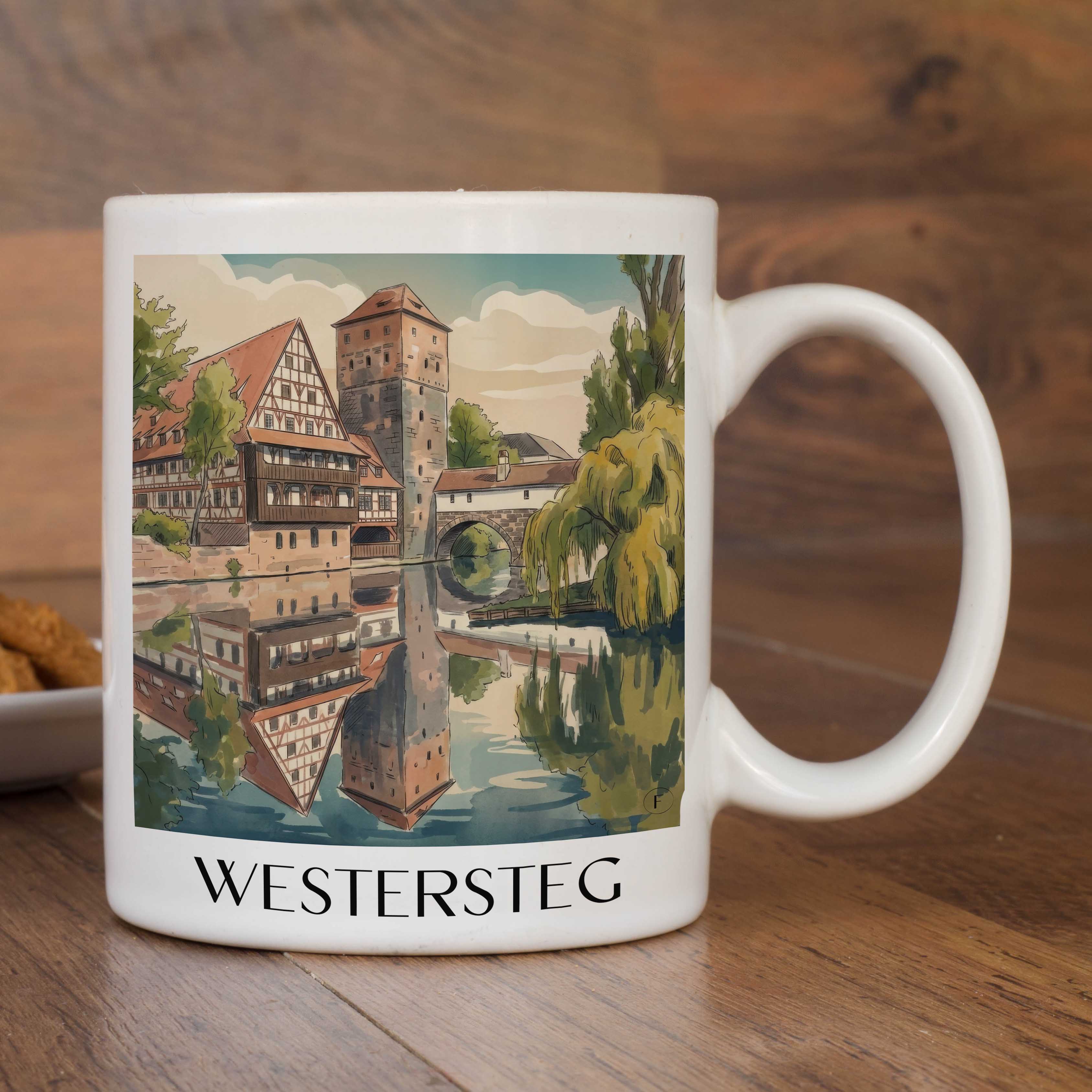 westersteg-nürnberg-deutschland-kaffeebecher-aquarell