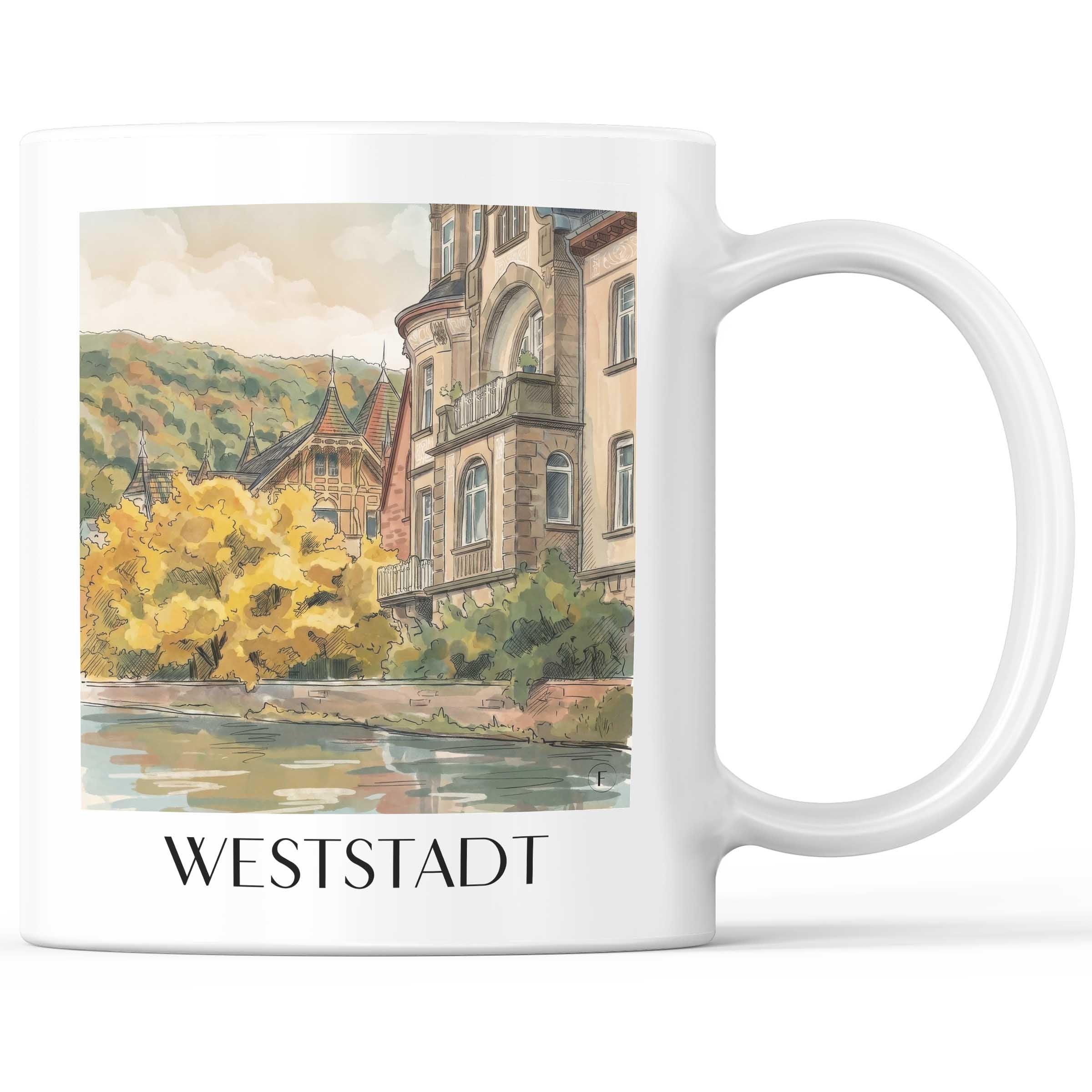 weststadt-heidelberg-deutschland-kaffeebecher-aquarell