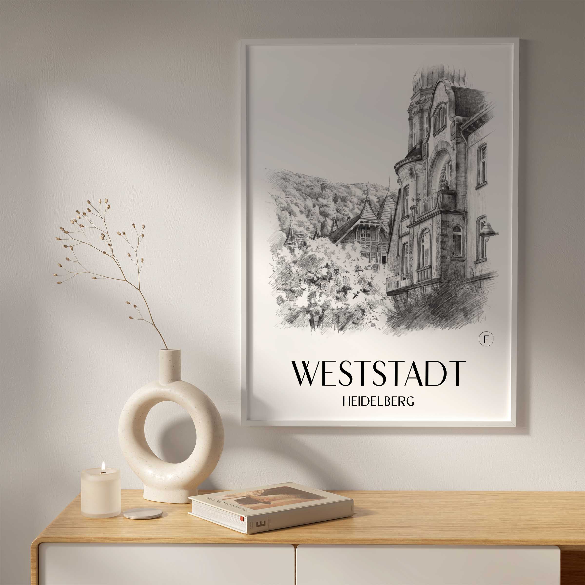 weststadt-heidelberg-deutschland-poster-bleistift-zeichnung-drawing
