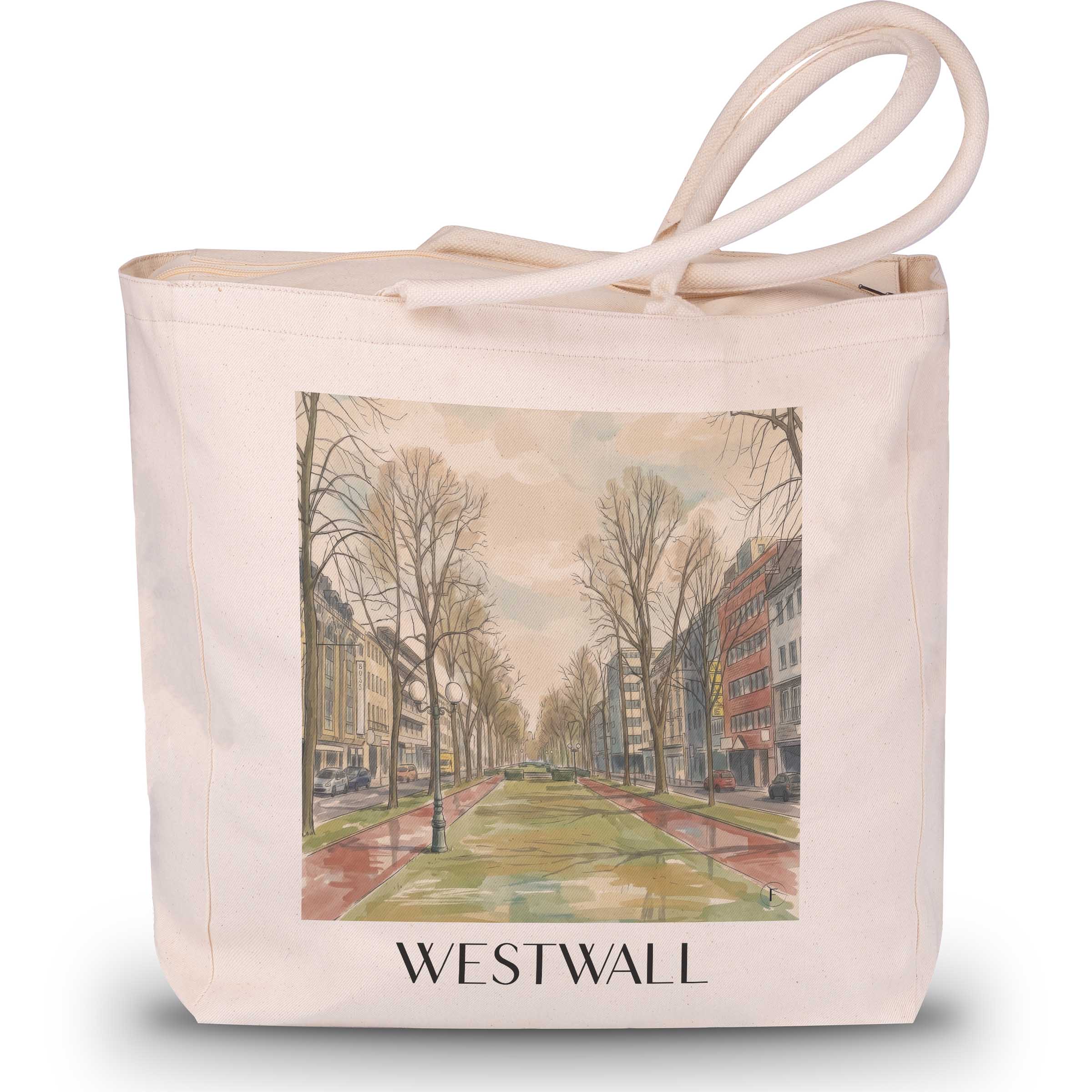 westwall-krefeld-deutschland-einkaufstasche-aquarell
