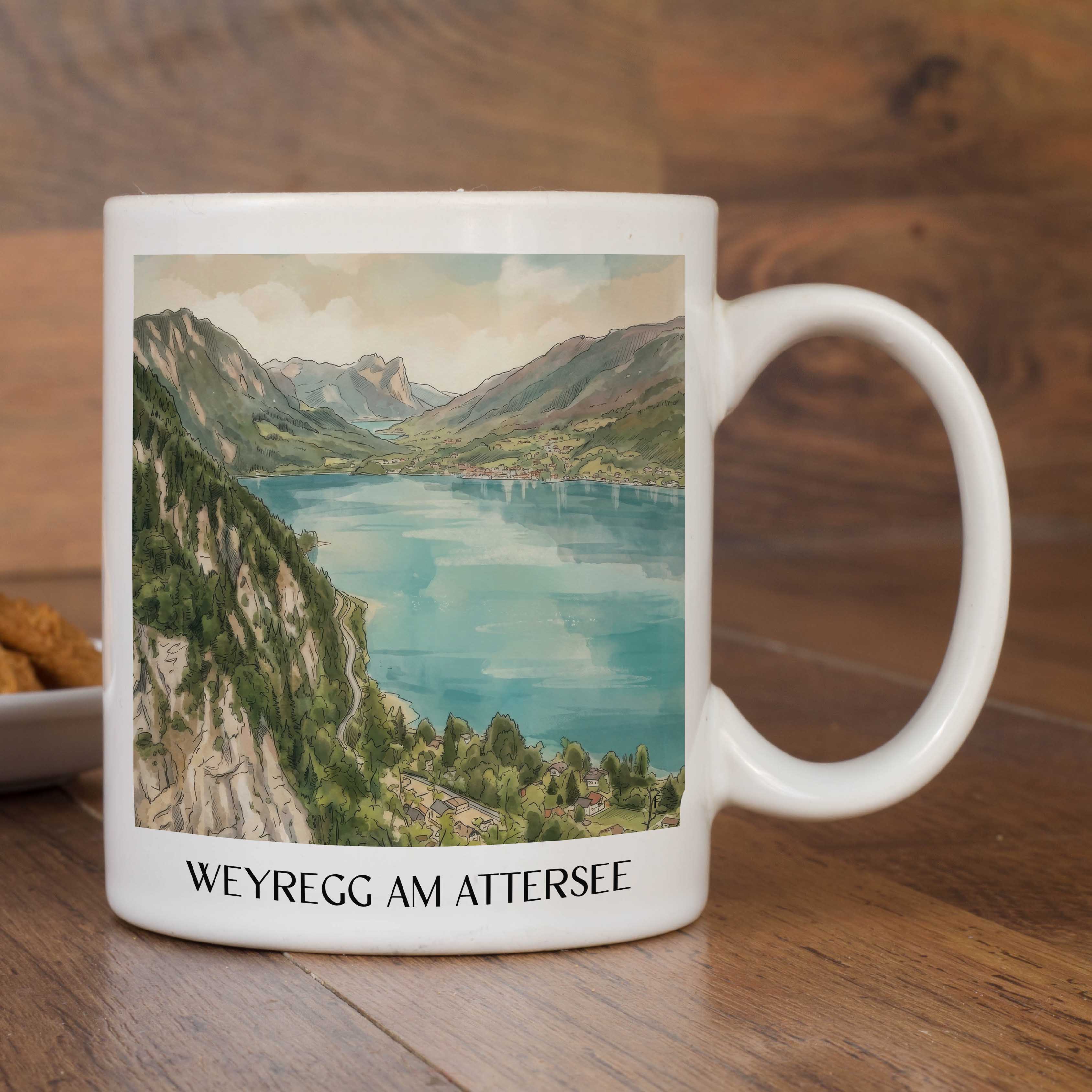 weyregg-am-attersee-österreich-österreich-kaffeebecher-aquarell