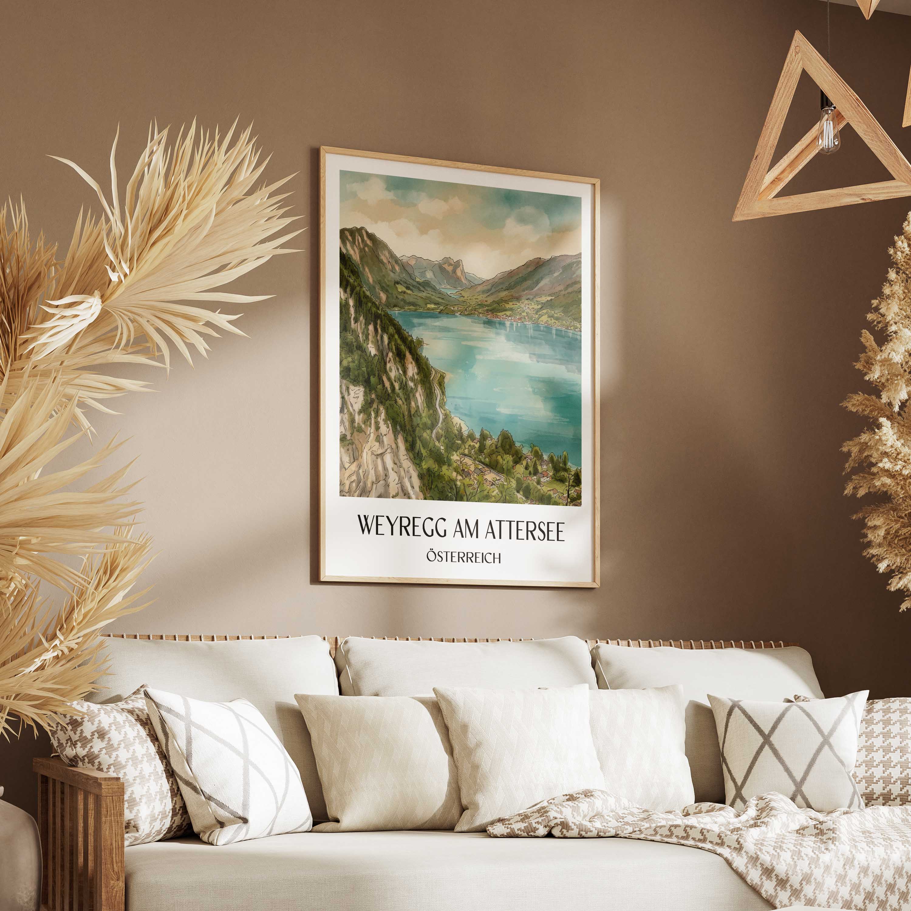 weyregg-am-attersee-österreich-österreich-poster-aquarell
