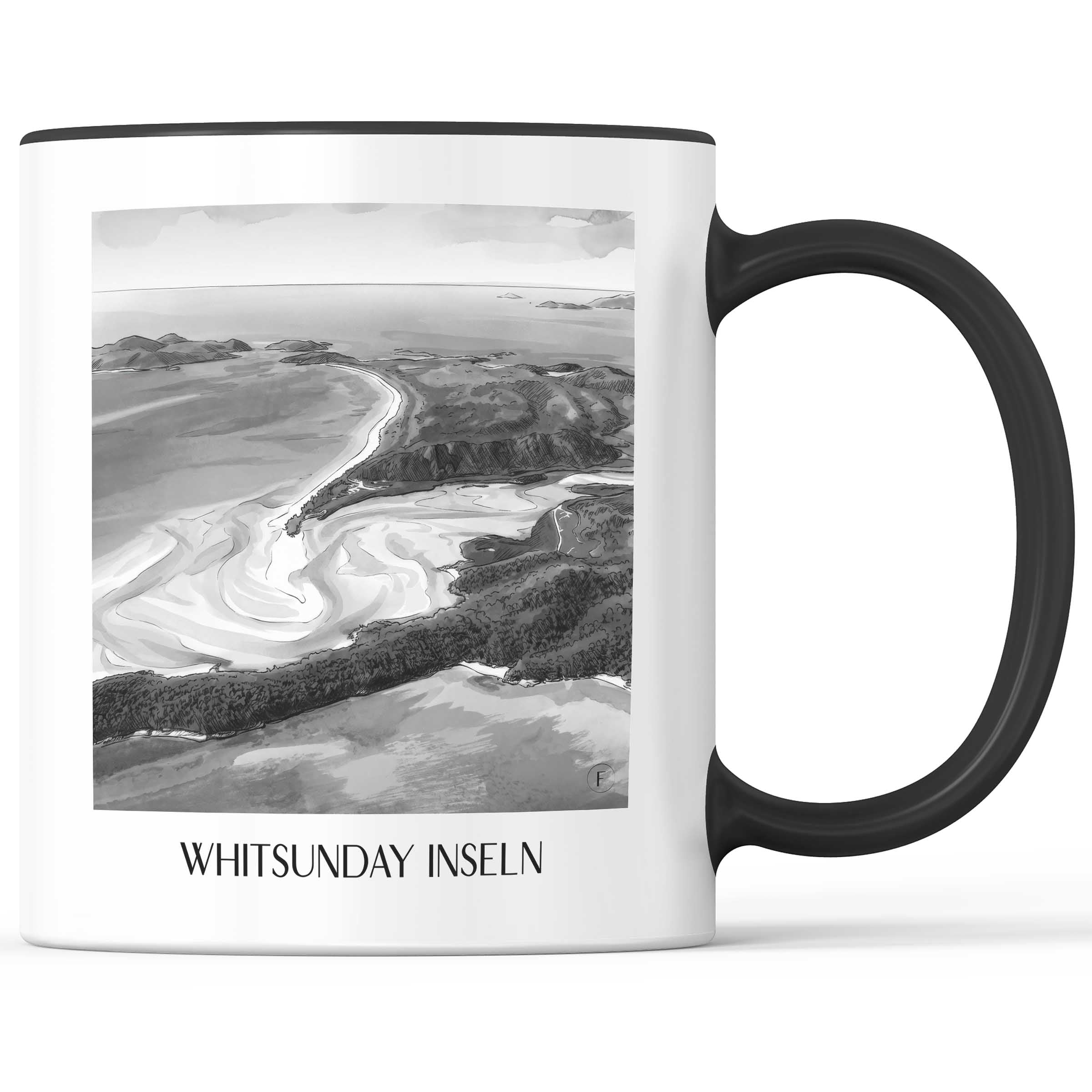 whitsunday-inseln-australien-kaffeebecher-aquarell-schwarz-weiss
