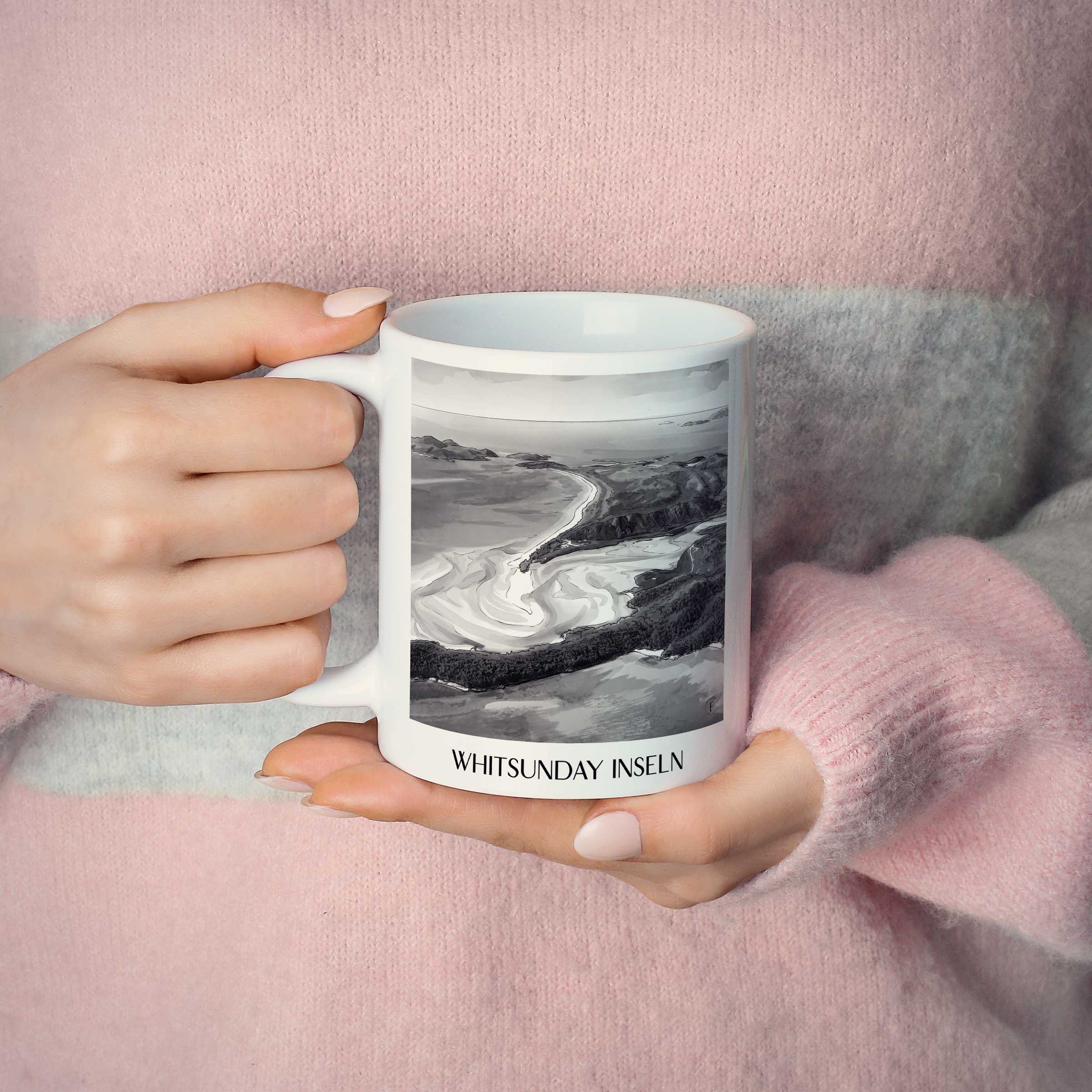 whitsunday-inseln-australien-kaffeebecher-aquarell-schwarz-weiss