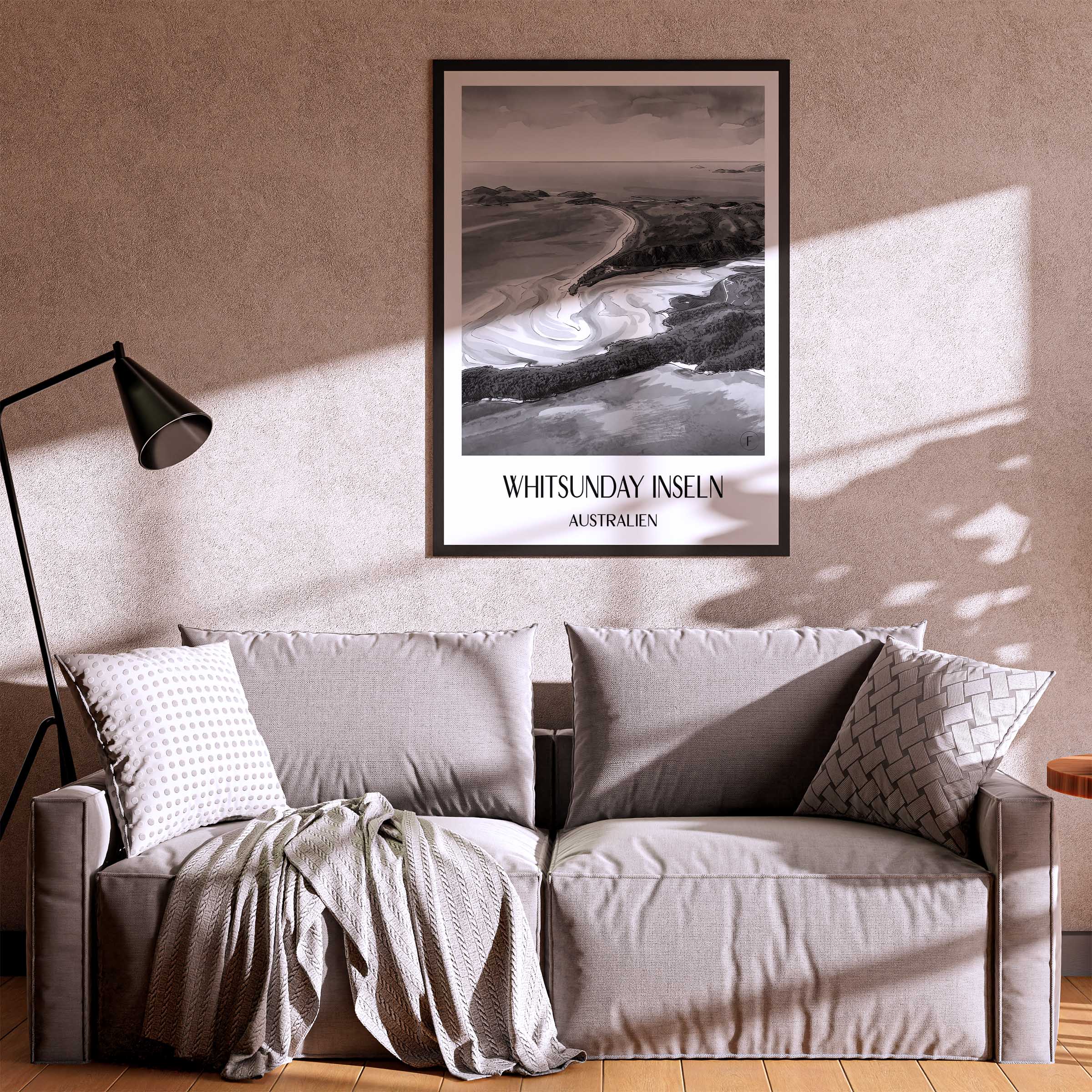 whitsunday-inseln-australien-poster-aquarell-schwarz-weiss