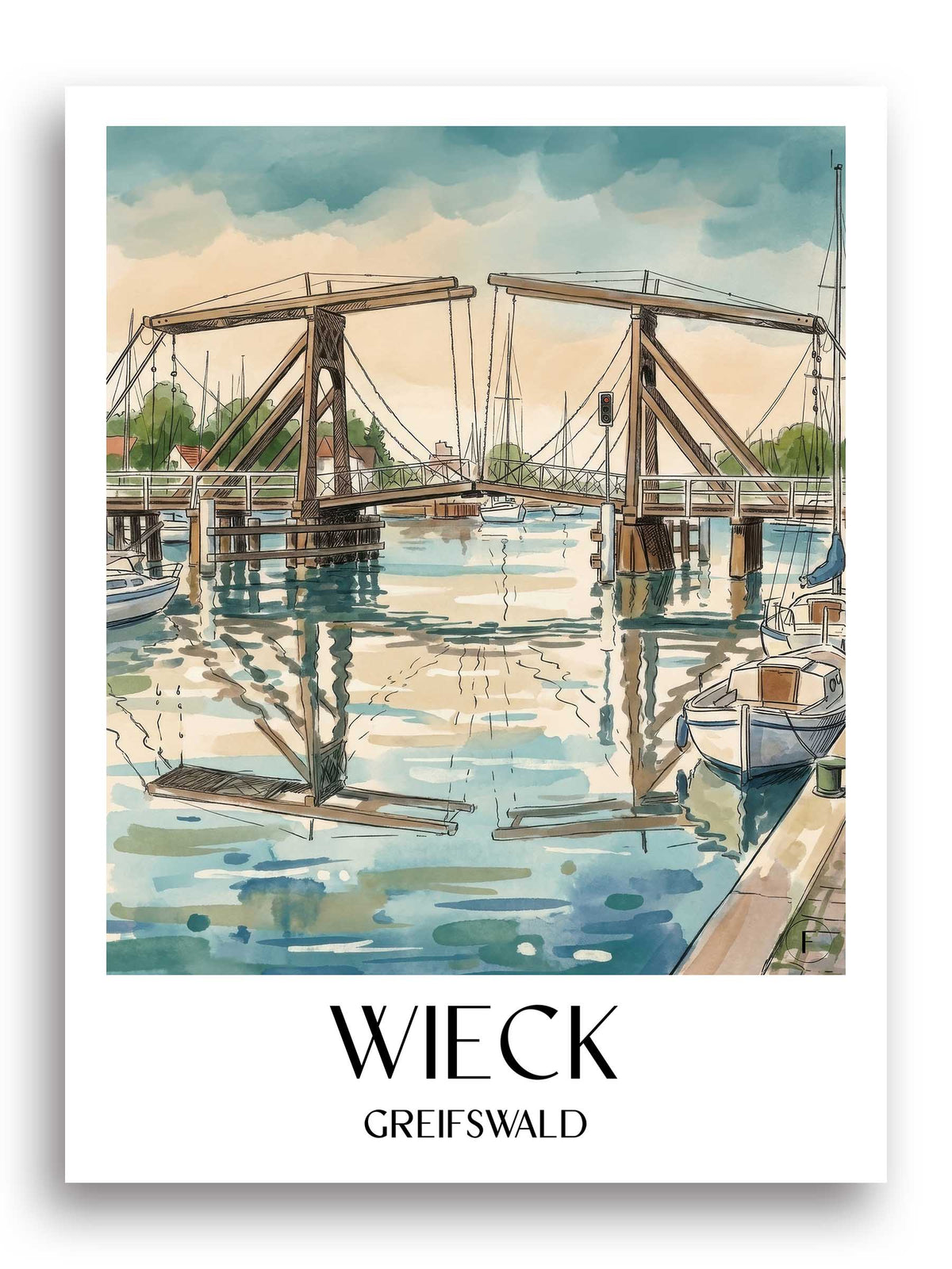wieck-greifswald-deutschland-poster-aquarell