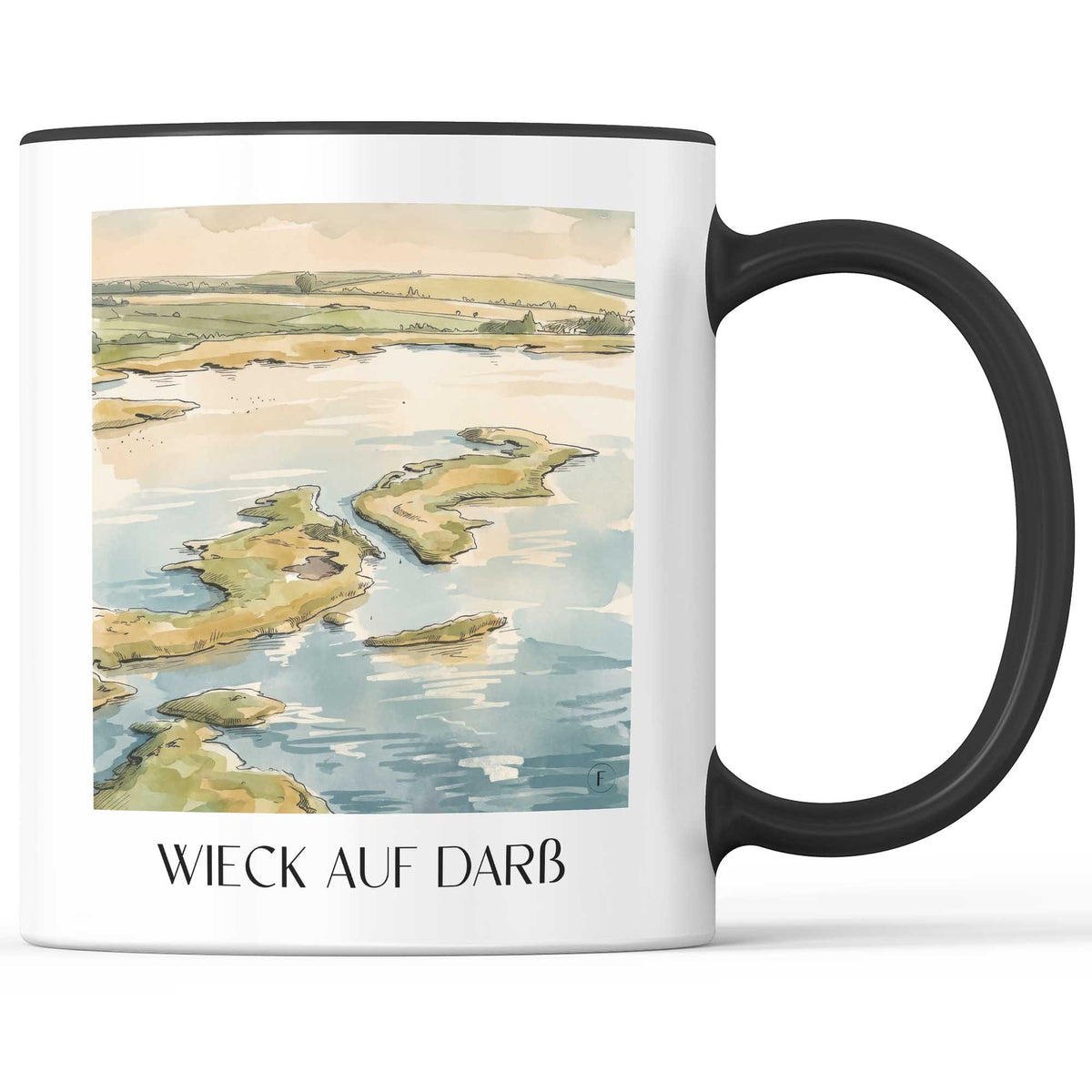 Wieck auf Darß Kaffeebecher - Mecklenburg-Vorpommern - Deutschland Becher - Kaffeetasse im Aquarell Stil - favplace