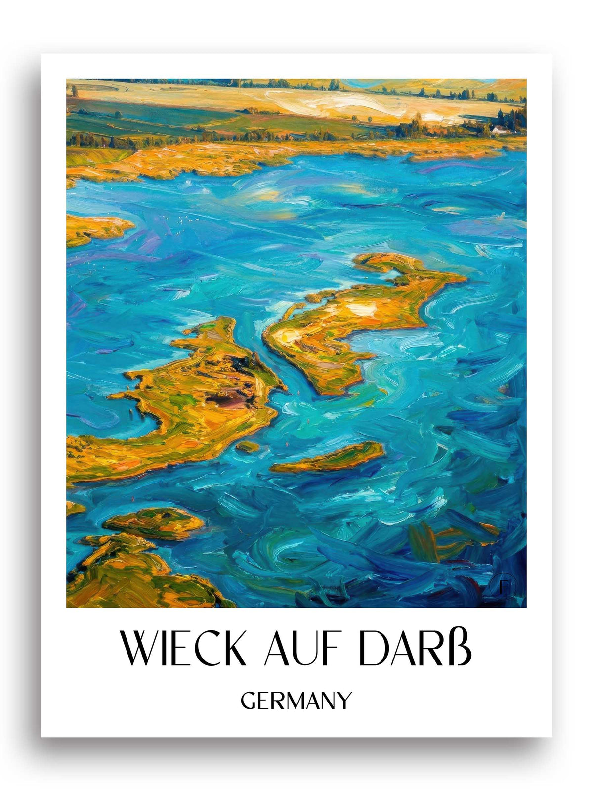 Wieck auf Darß Poster - Mecklenburg-Vorpommern - Deutschland Kunstdruck - Ölgemälde von A4 bis A1 - favplace