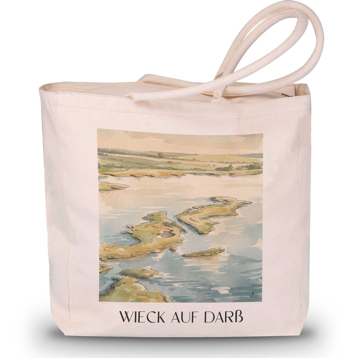 Wieck auf Darß Shopping Tasche - Mecklenburg-Vorpommern - Deutschland Tote Bag - Einkaufstasche im Aquarell Stil - favplace