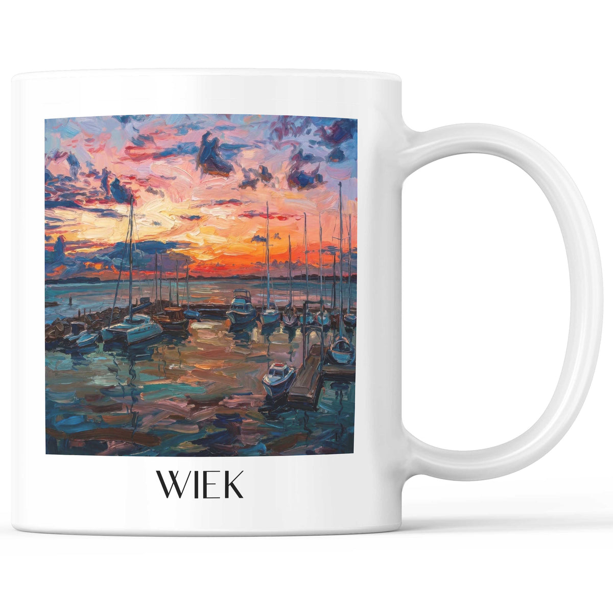 Wiek Kaffeebecher - Rügen - Deutschland Becher - Kaffeetasse im Ölgemälde Stil - favplace