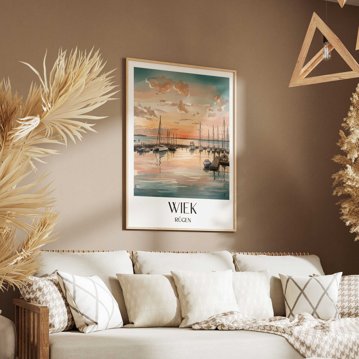 wiek-rügen-deutschland-poster-aquarell