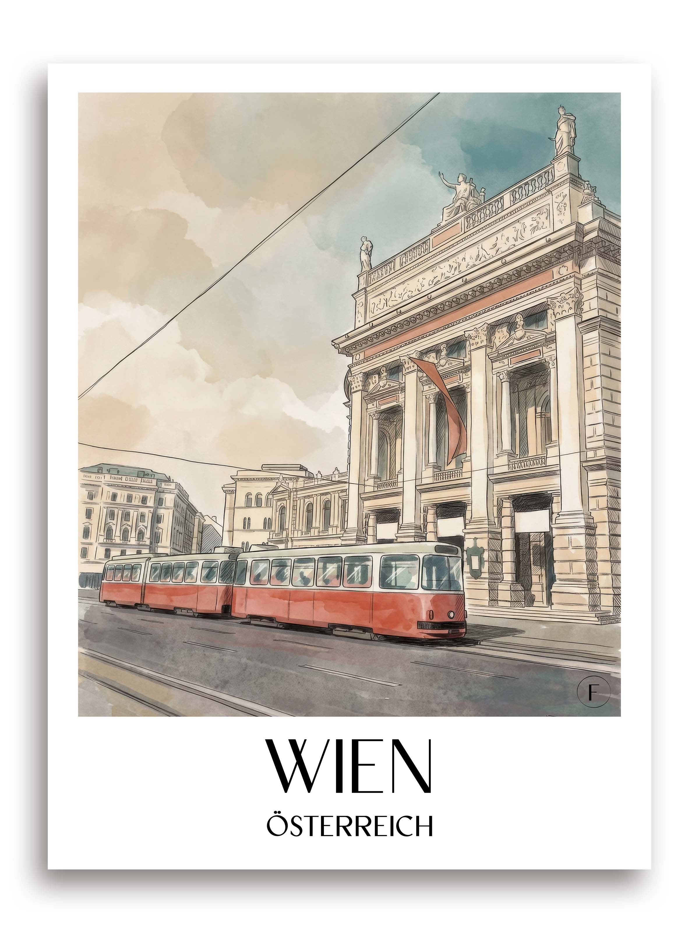 wien-österreich-poster-aquarell