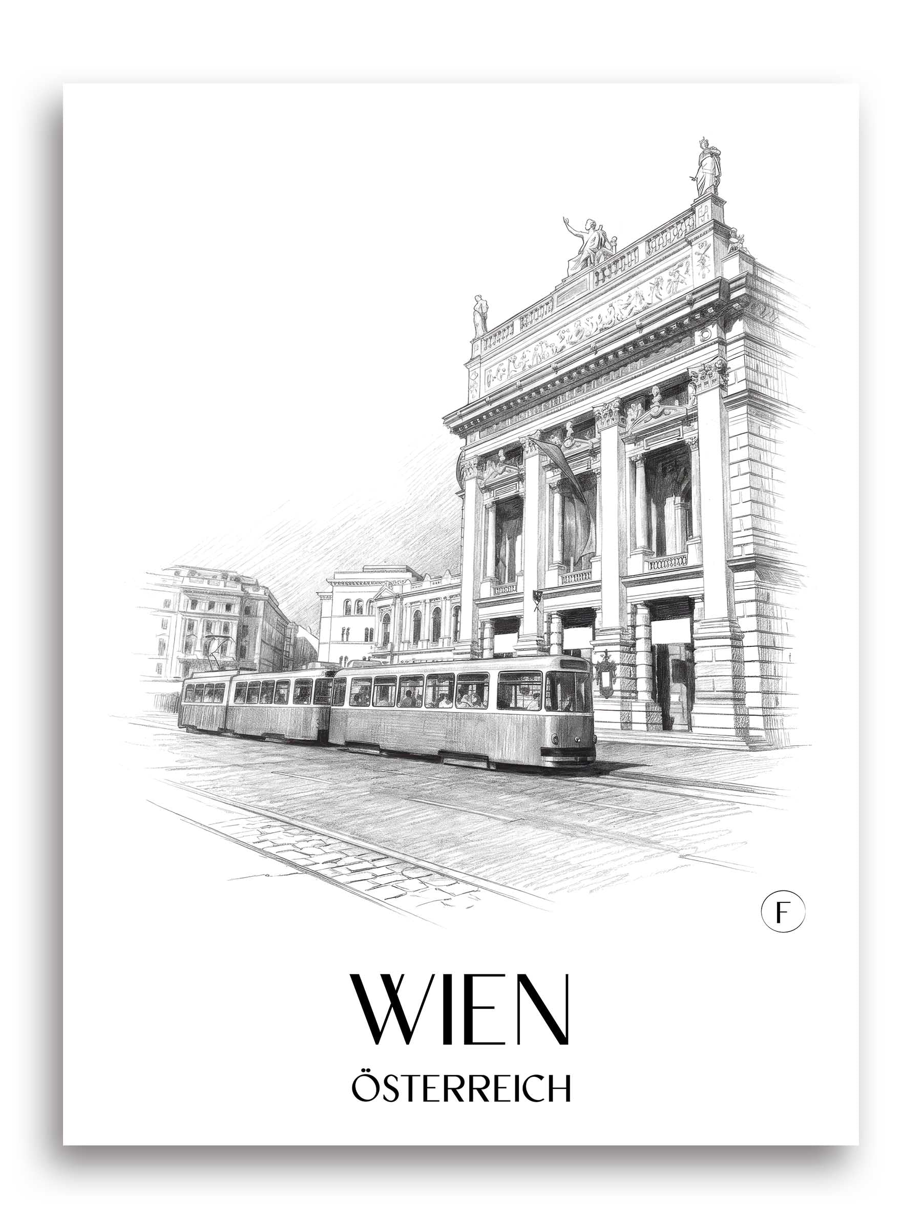 wien-österreich-poster-bleistift-zeichnung-drawing