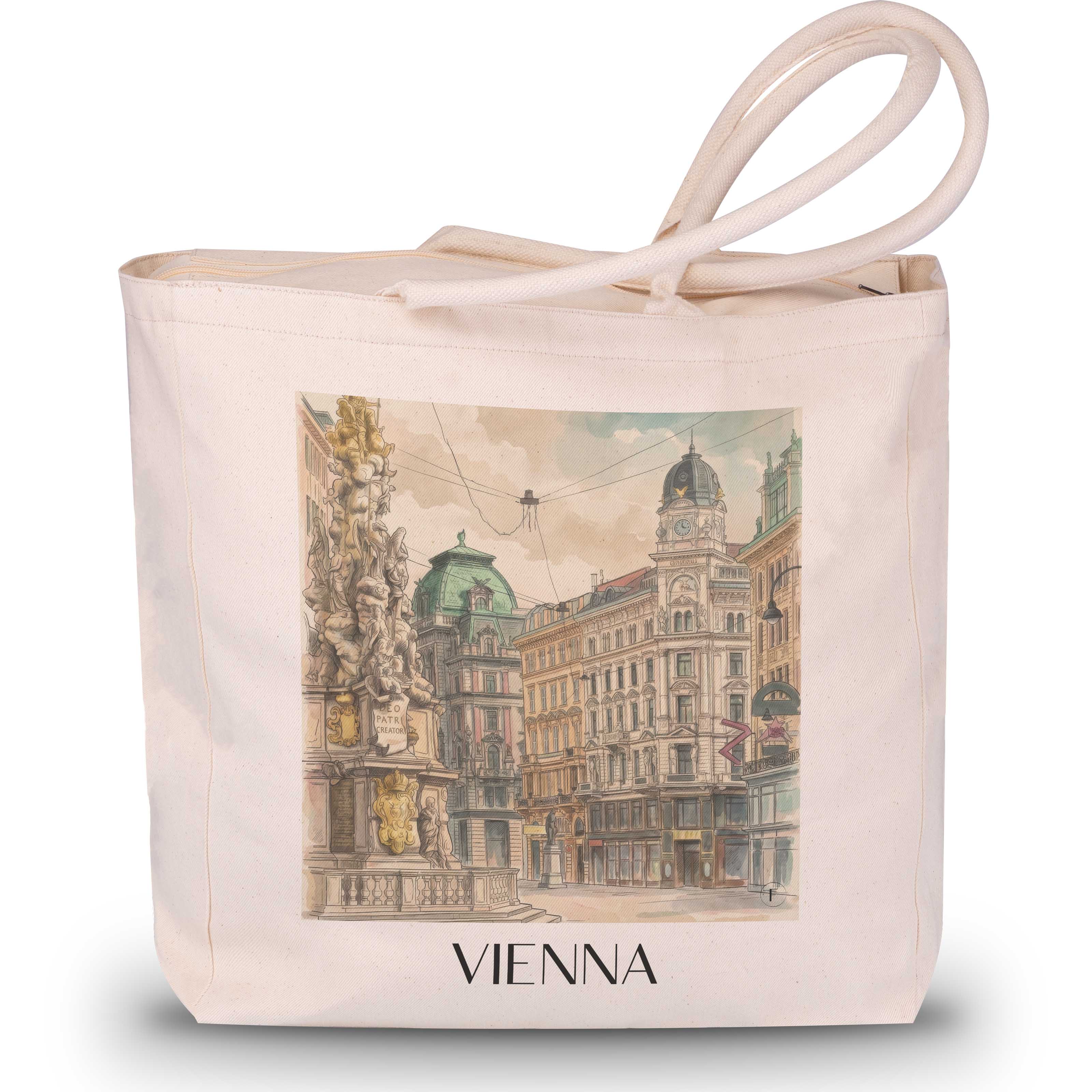 Wien Shopping Tasche - Österreich - Österreich Tote Bag - Einkaufstasche im Aquarell Stil - favplace