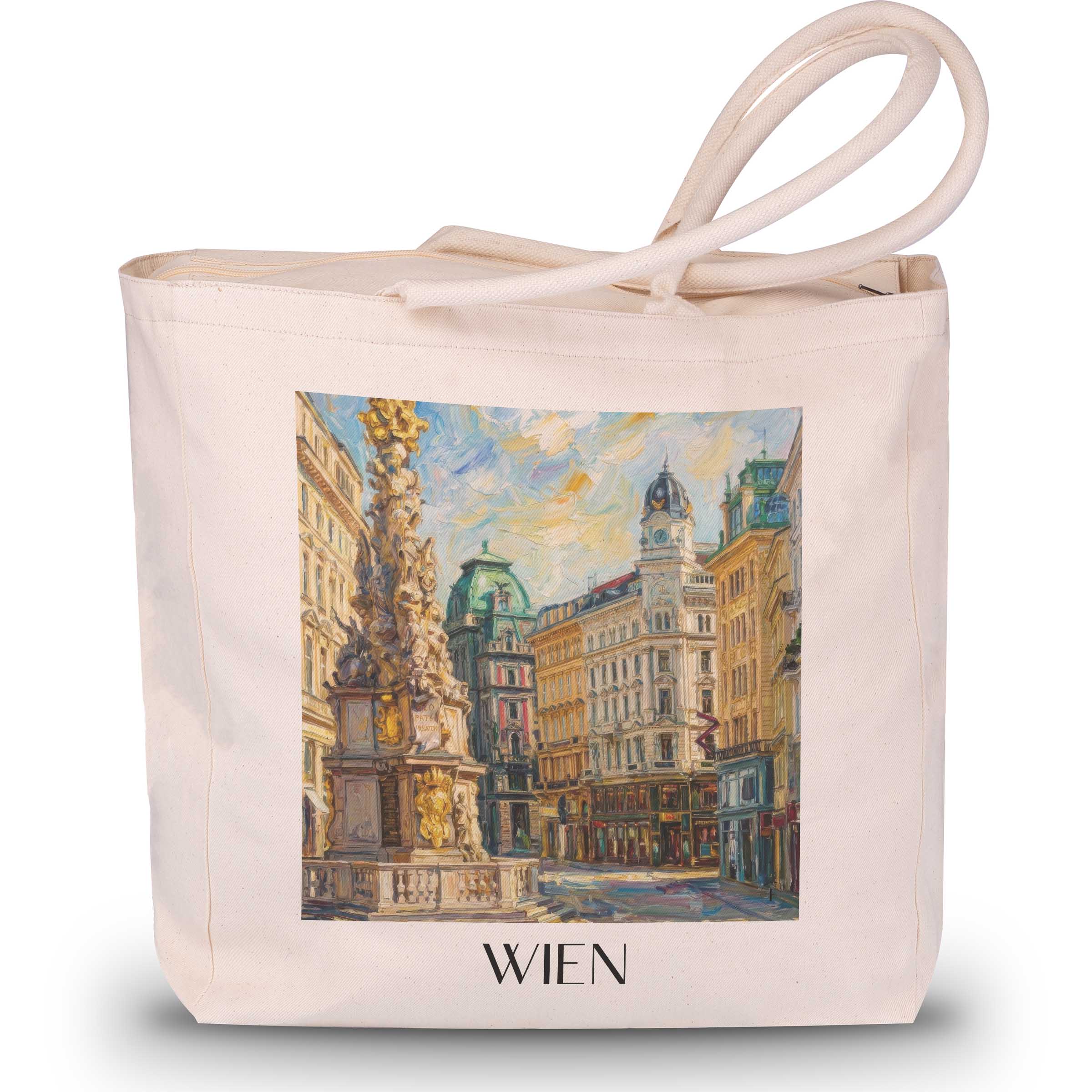wien--österreich-österreich-einkaufstasche-oil-painting-oelgemaelde
