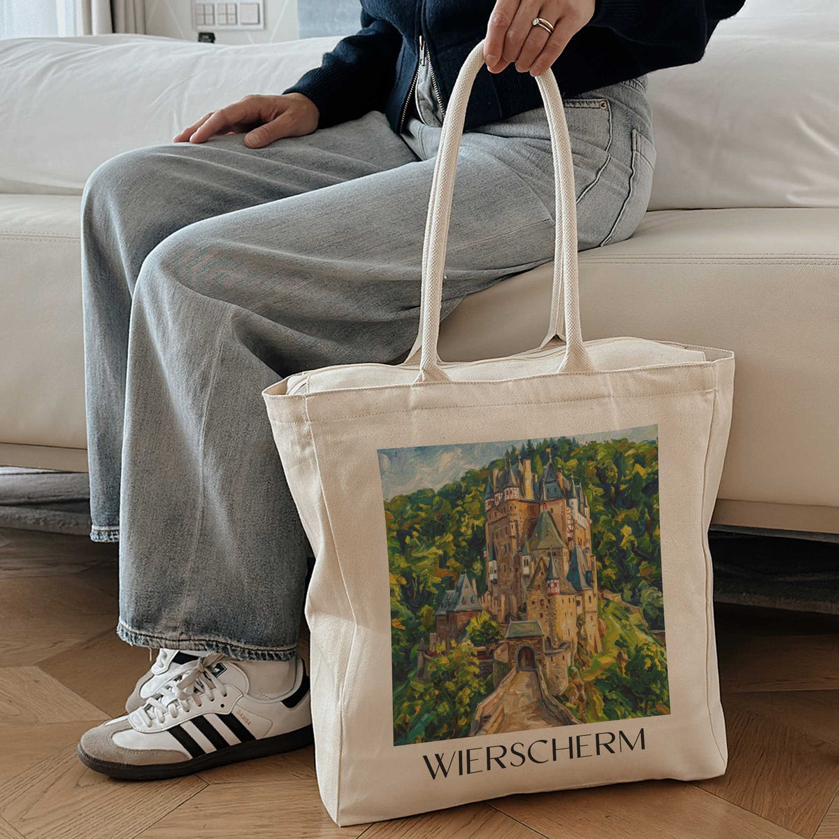 wierscherm-mosel-deutschland-einkaufstasche-oil-painting-oelgemaelde
