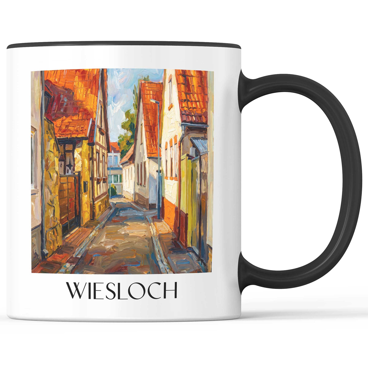 Wiesloch Kaffeebecher - Kraichgau - Deutschland Becher - Kaffeetasse im Ölgemälde Stil - favplace
