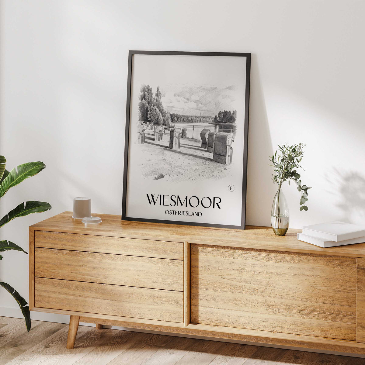 wiesmoor-ostfriesland-deutschland-poster-bleistift-zeichnung-drawing