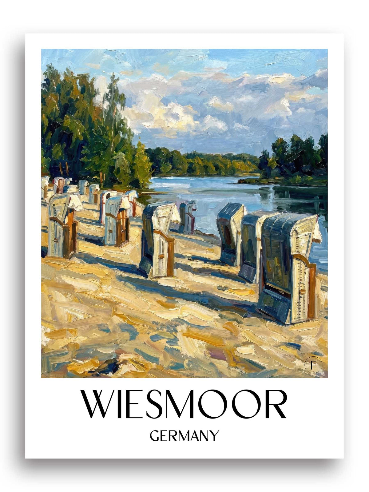Wiesmoor Poster - Ostfriesland - Deutschland Kunstdruck - Ölgemälde von A4 bis A1 - favplace