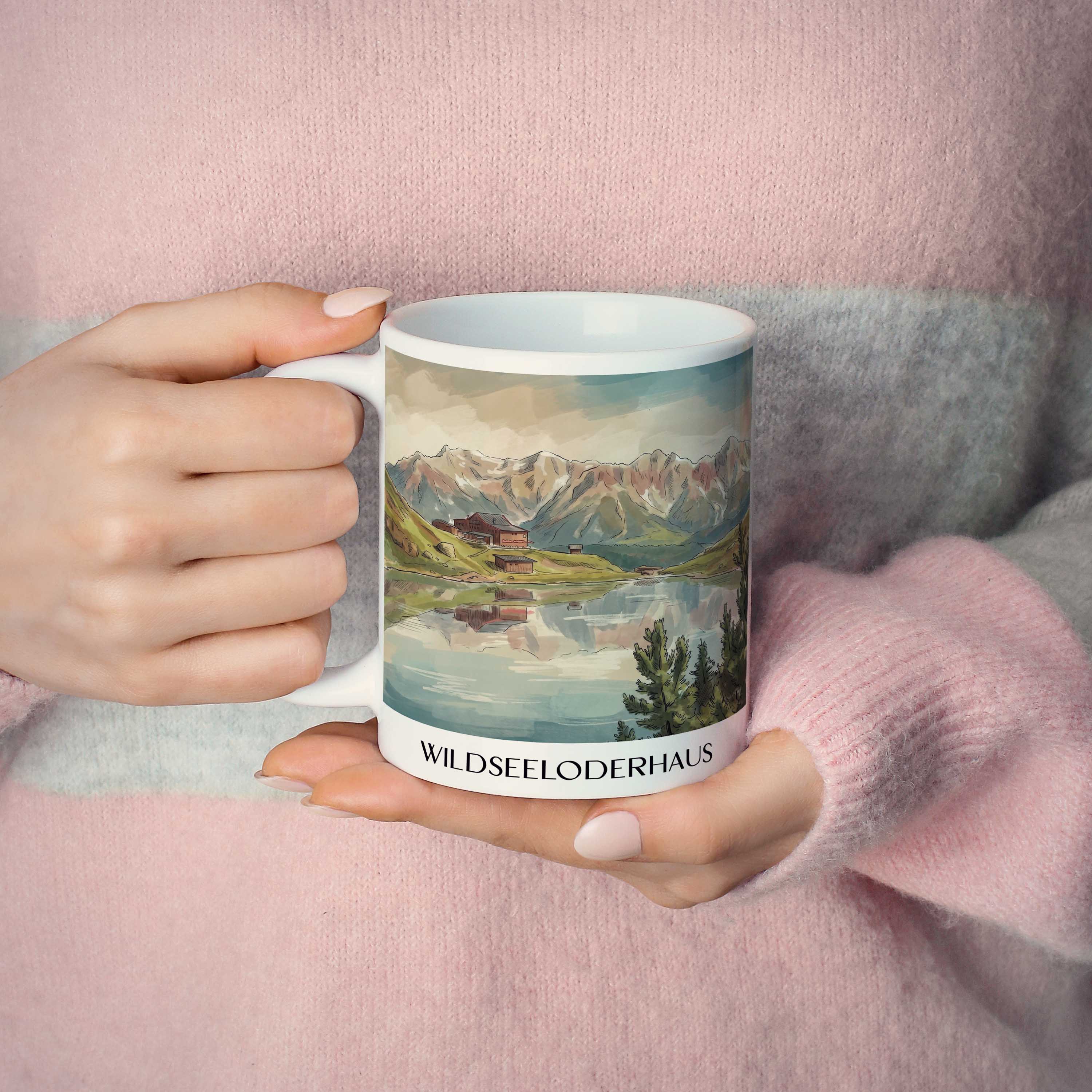 wildseeloderhaus-kitzbüheler-alpen-österreich-kaffeebecher-aquarell