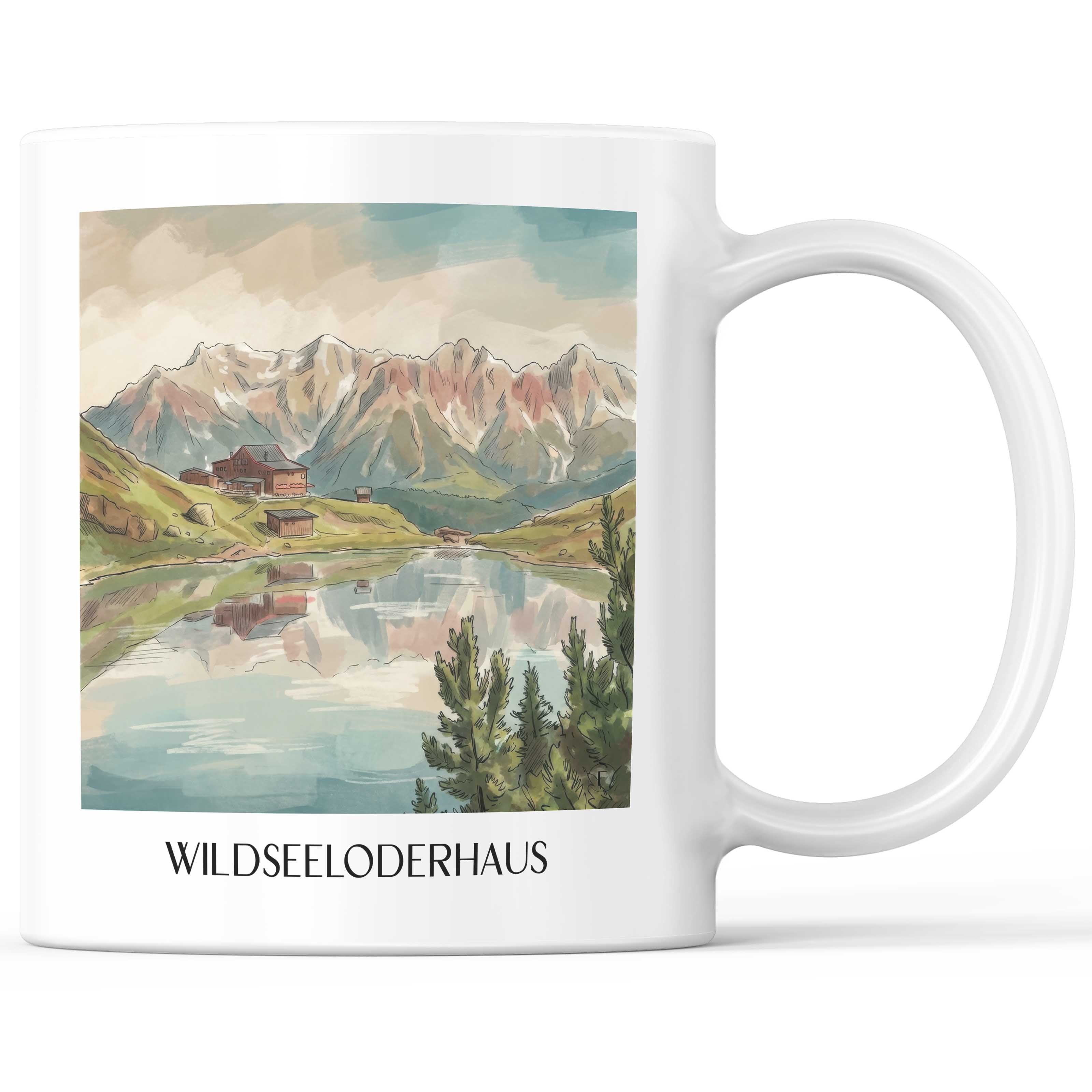 wildseeloderhaus-kitzbüheler-alpen-österreich-kaffeebecher-aquarell
