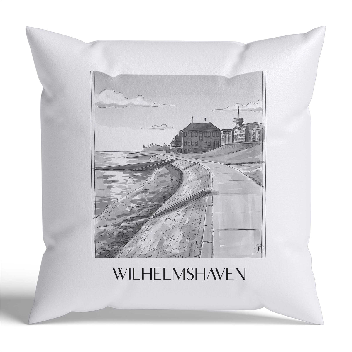 wilhelmshaven-oldenburger-friesland-deutschland-kissenbezug-aquarell-schwarz-weiss