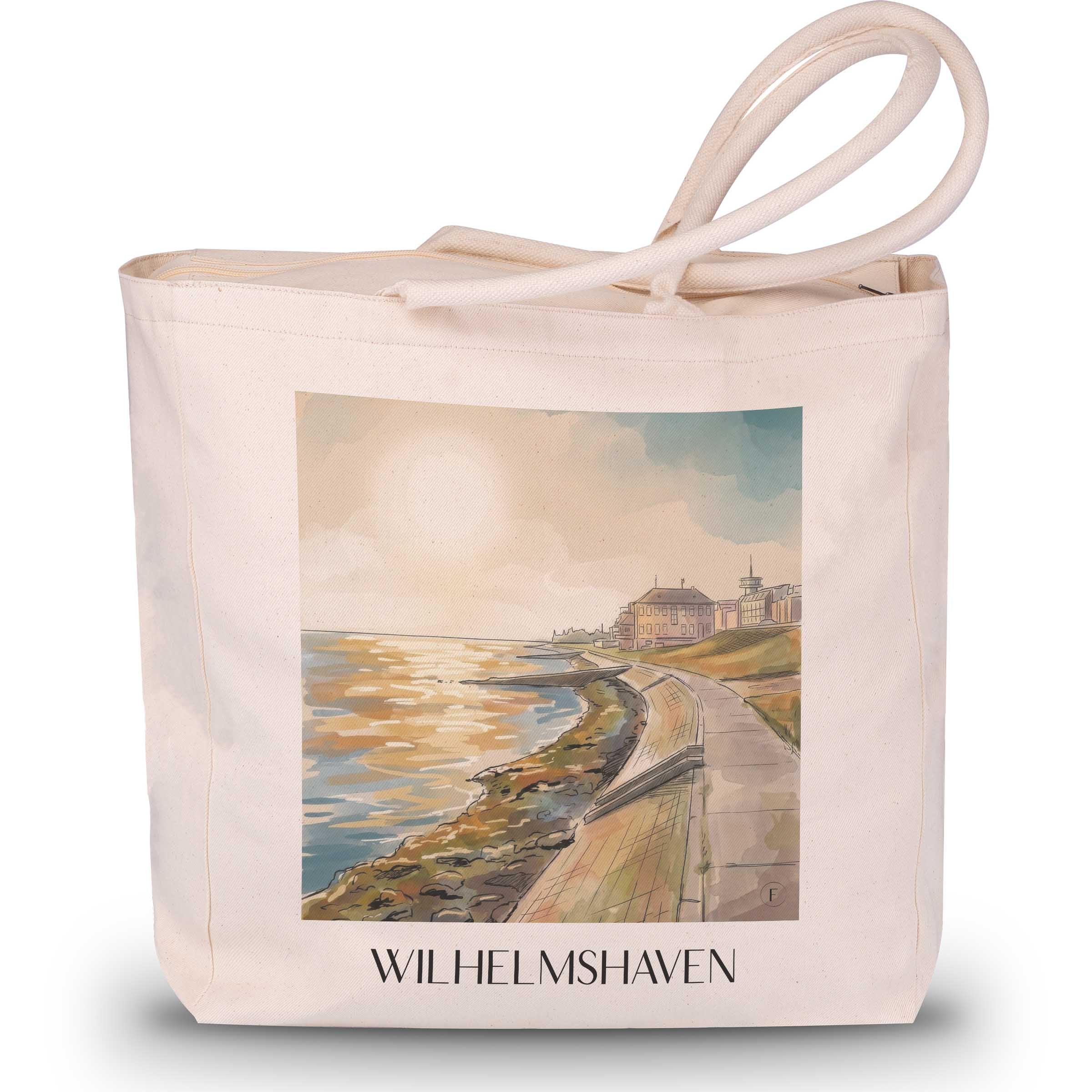 wilhelmshaven-oldenburger-friesland-deutschland-einkaufstasche-aquarell