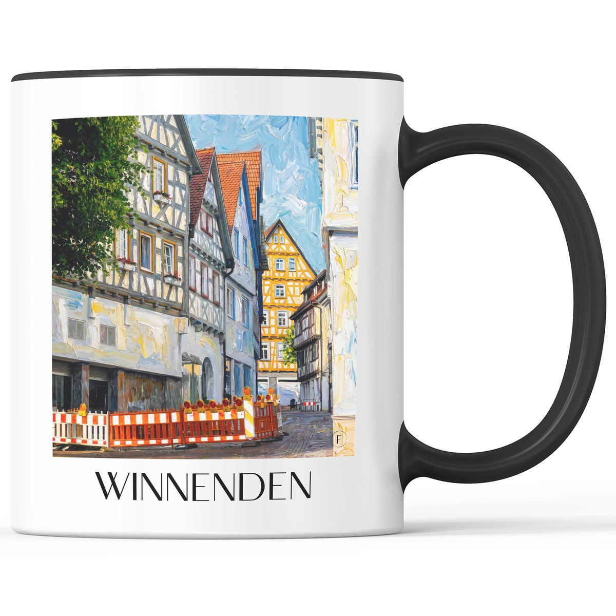 Winnenden Kaffeebecher - Baden-Württemberg - Deutschland Becher - Kaffeetasse im Ölgemälde Stil