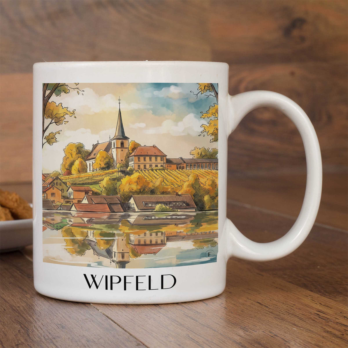 wipfeld-mainfranken-deutschland-kaffeebecher-aquarell