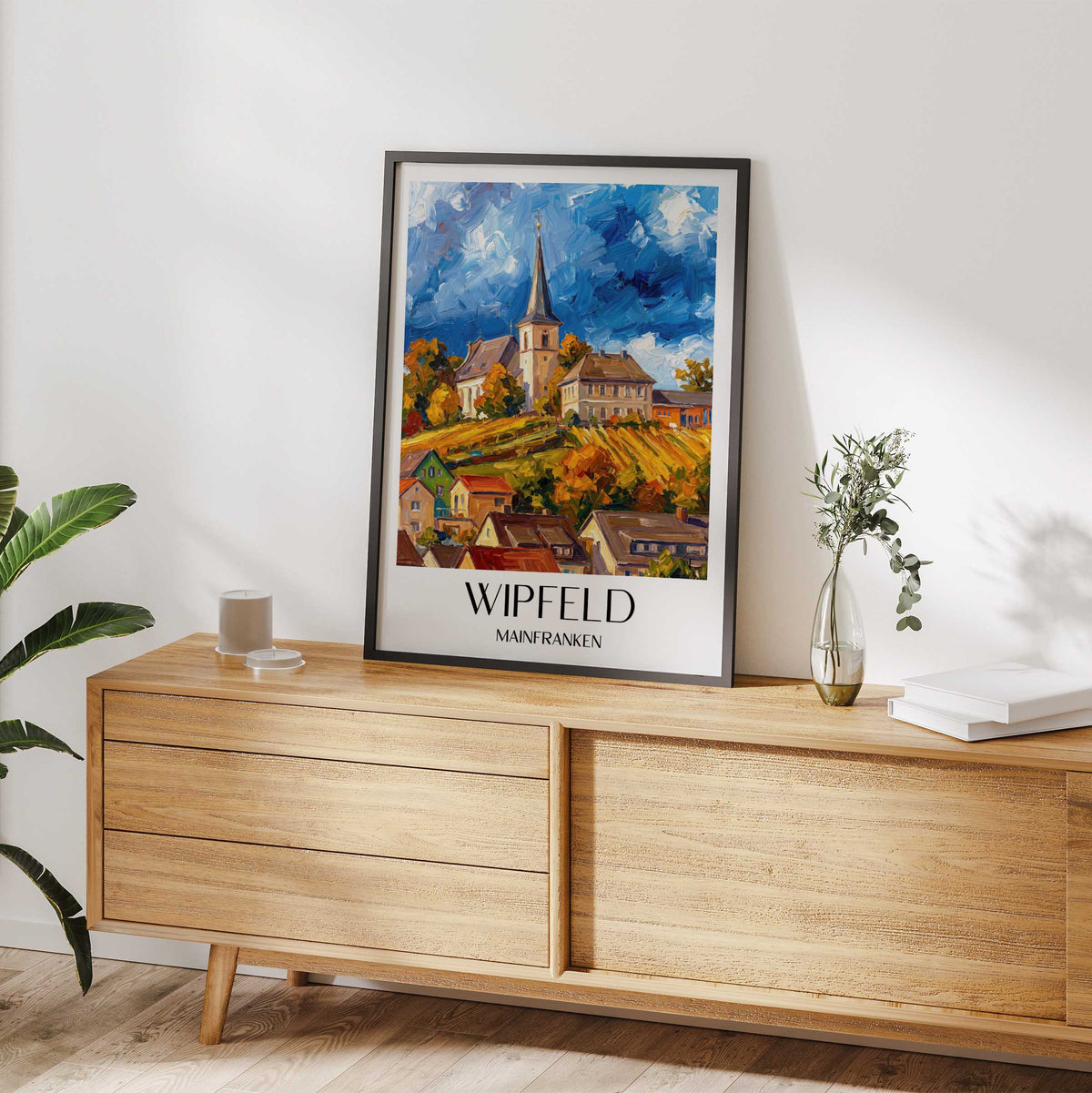 wipfeld-mainfranken-deutschland-poster-oil-painting-oelgemaelde