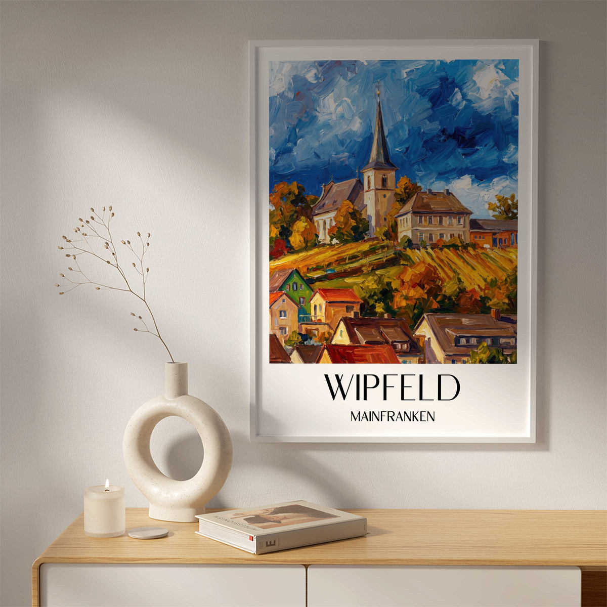 wipfeld-mainfranken-deutschland-poster-oil-painting-oelgemaelde