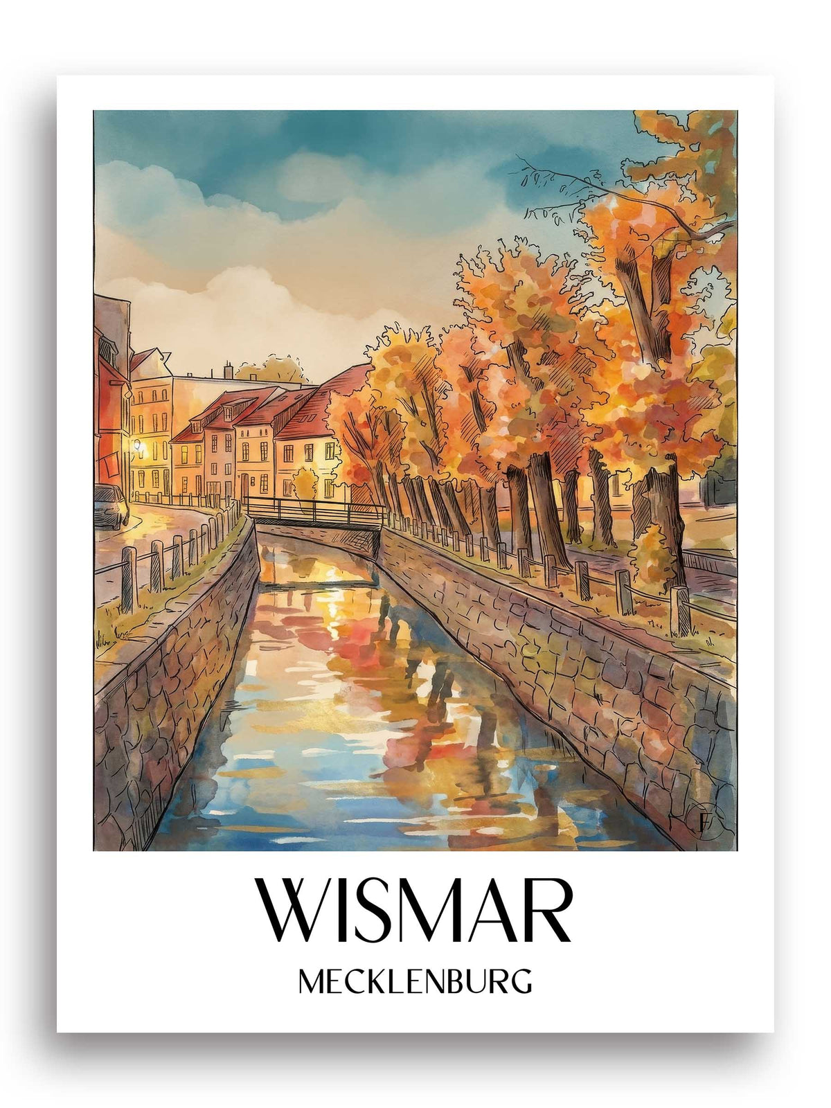 wismar-(bei-nacht)-mecklenburg-deutschland-poster-aquarell